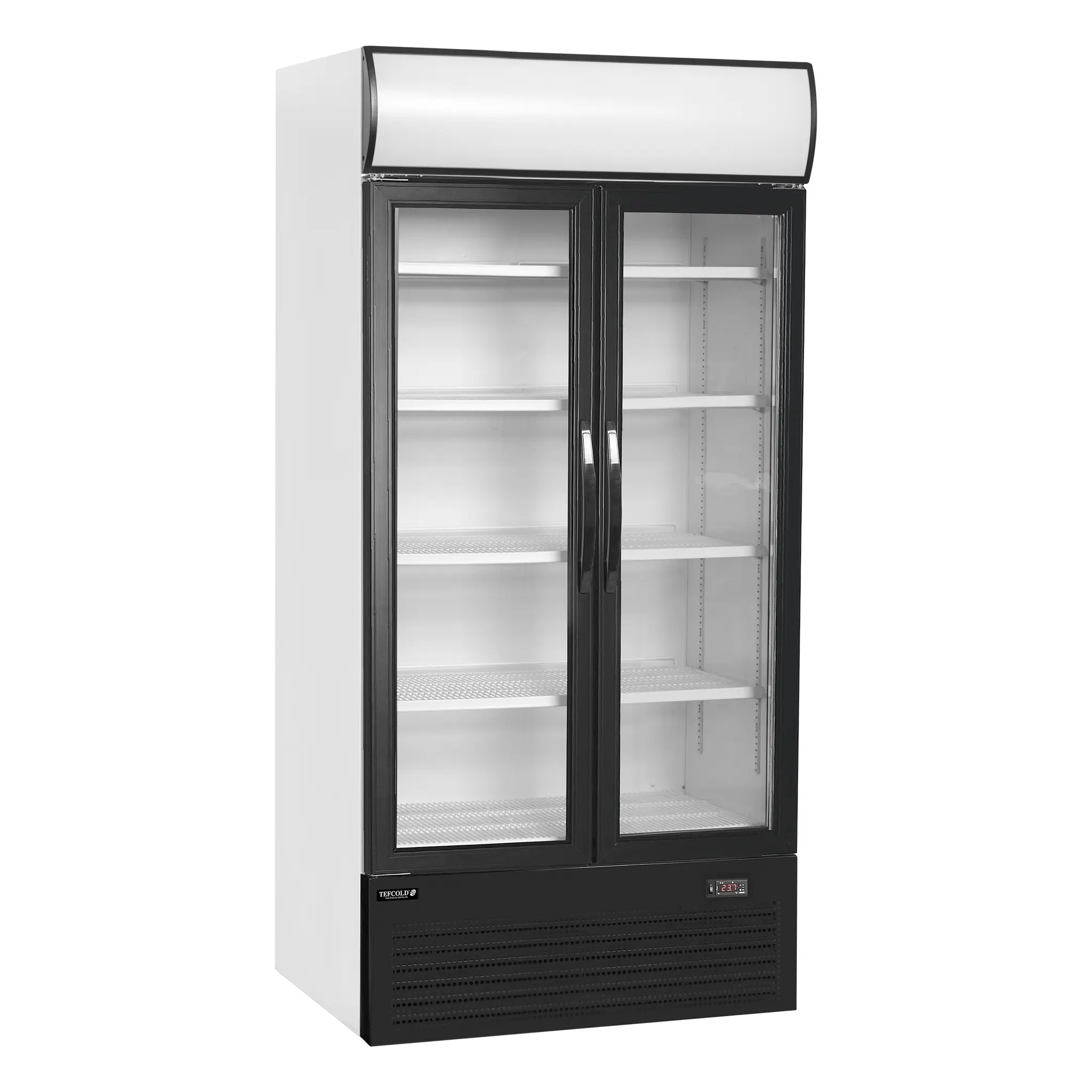 Armoire à boissons 2 portes battantes avec bandeau lumineux 796 L