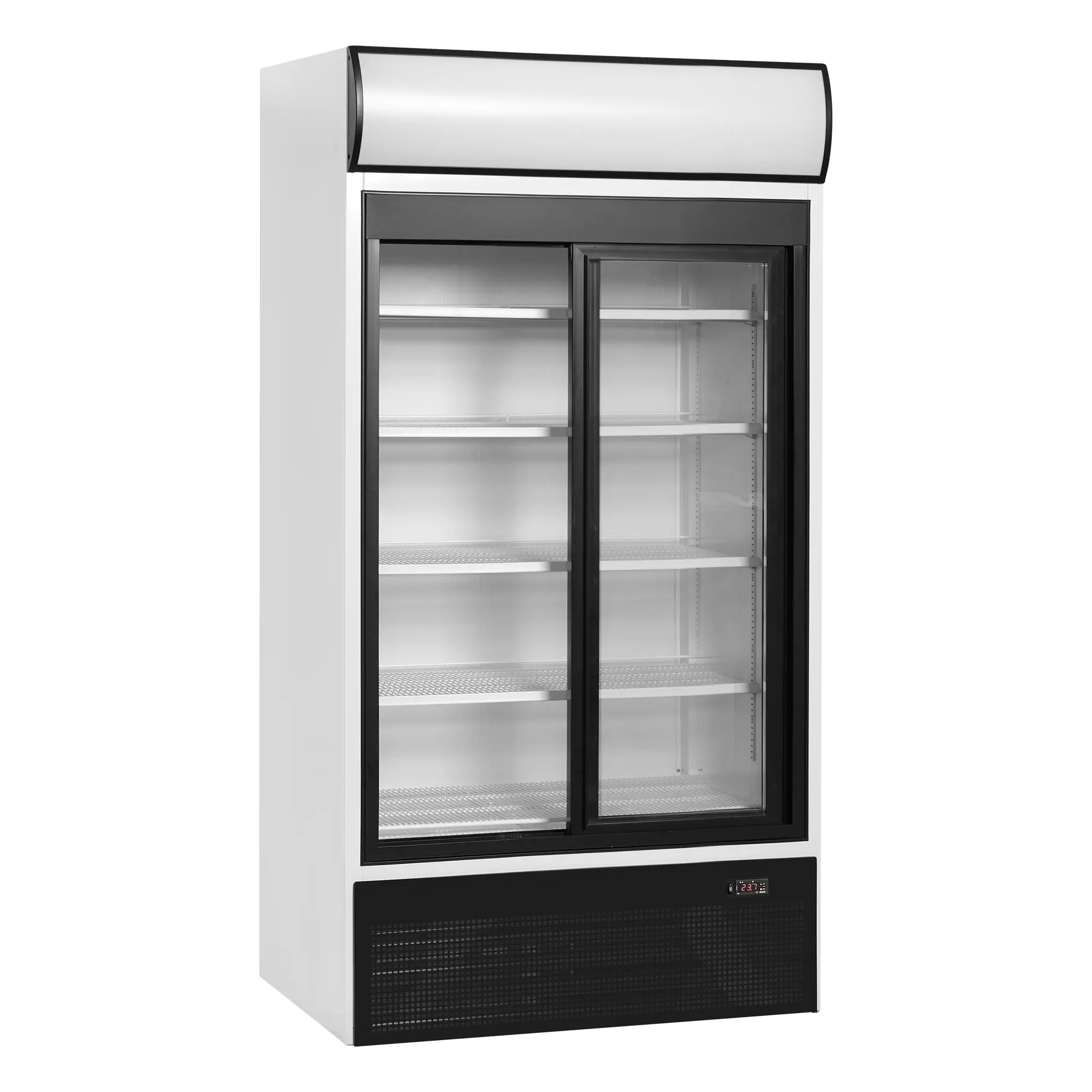 Armoire à boissons 2 portes coulissantes avec bandeau lumineux 771 L