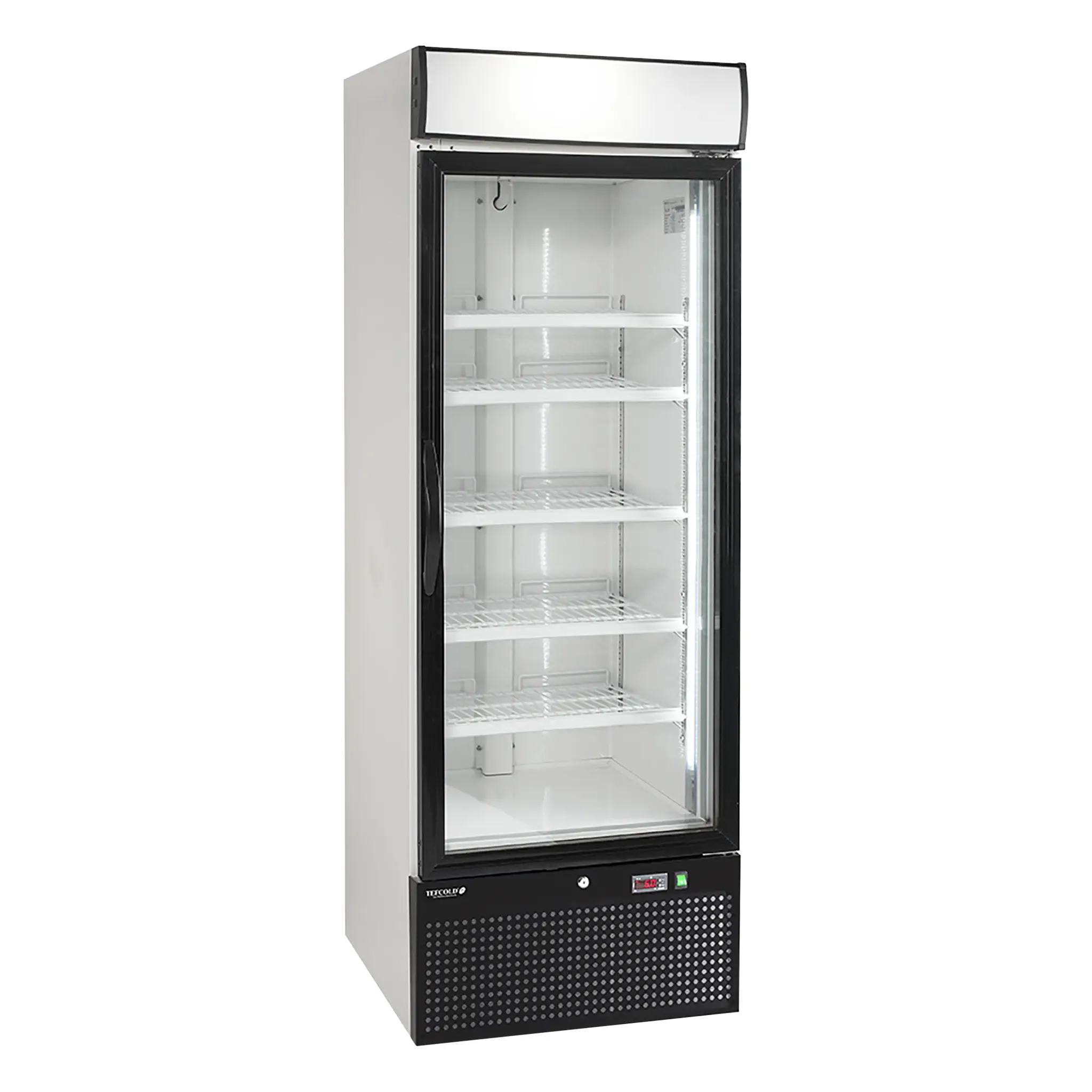 Vitrine murale négative 1 porte avec bandeau lumineux 515 L