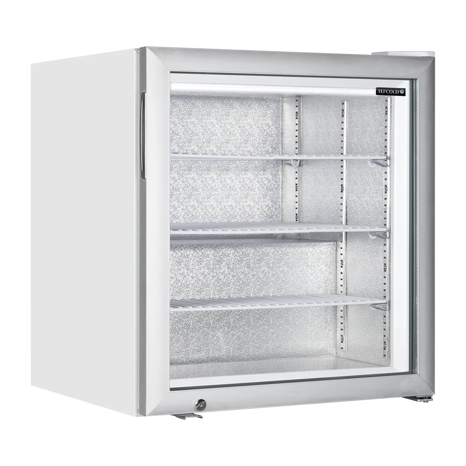 Congélateur table top porte vitrée 90 L