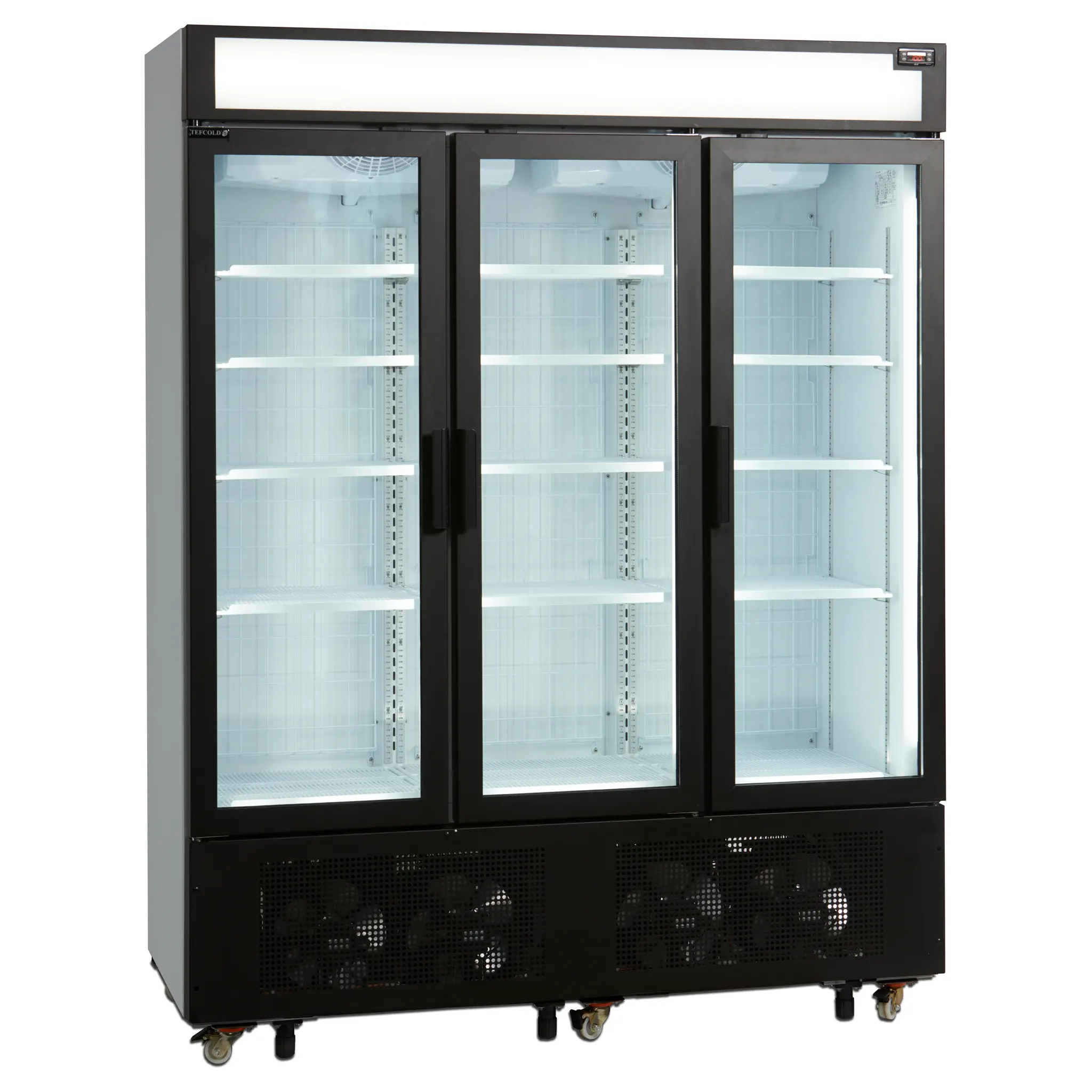 Vitrine murale négative 3 portes avec bandeau lumineux 1252 L