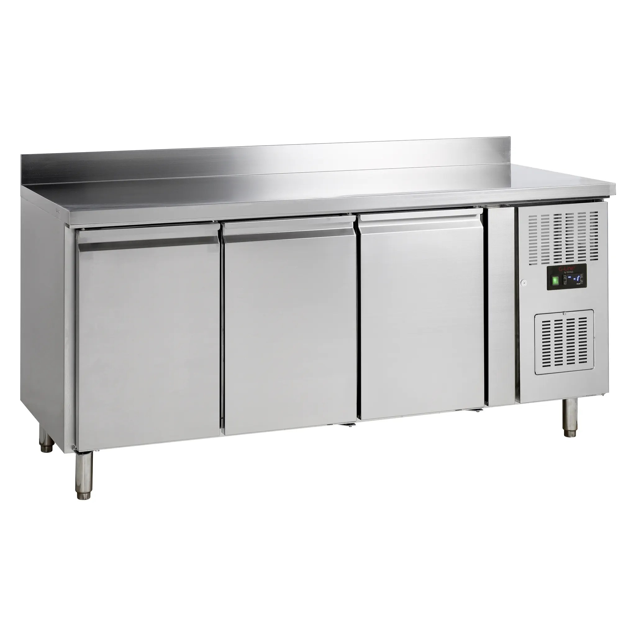 Table réfrigérée positive GN1/1 3 portes  avec dosseret 417 L