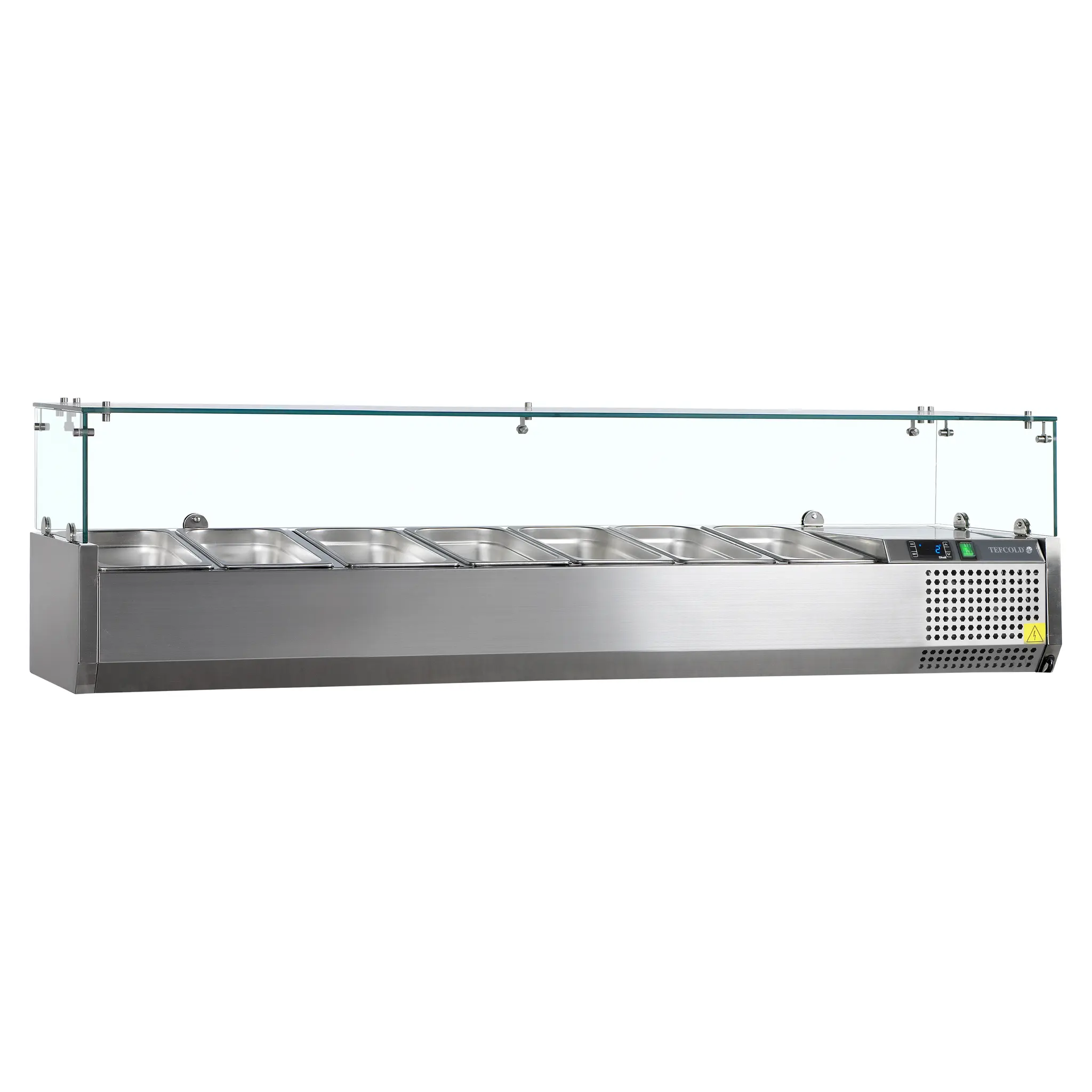 Vitrine à ingrédients 7 GN1/4 pare-haleine vitré