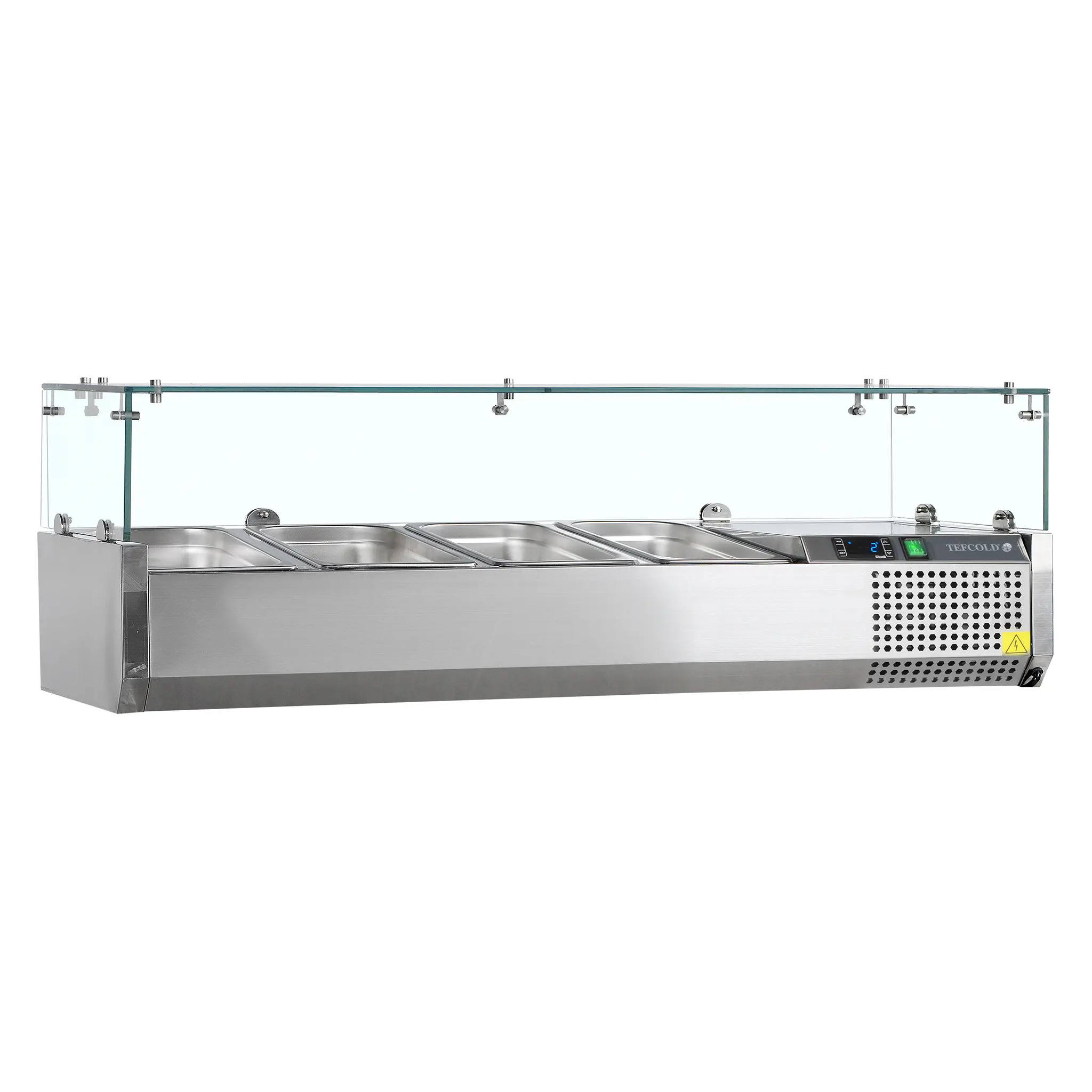 Vitrine à ingrédients 4 GN1/3 pare-haleine vitré