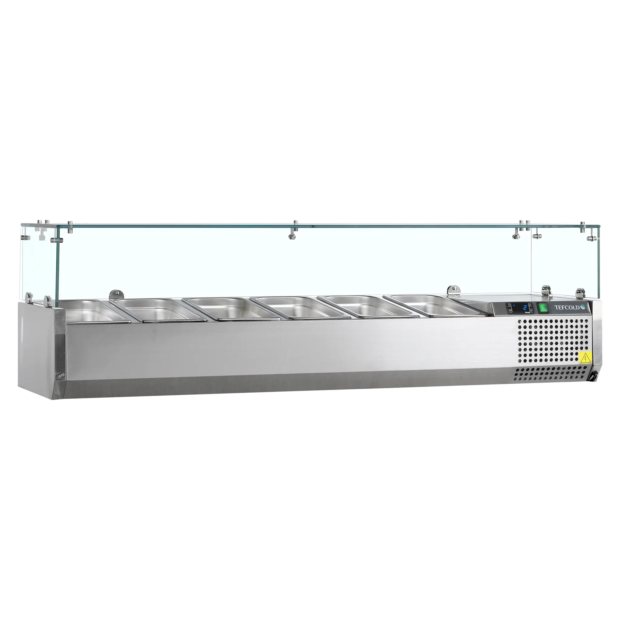 Vitrine à ingrédients 6 GN1/3 pare-haleine vitré