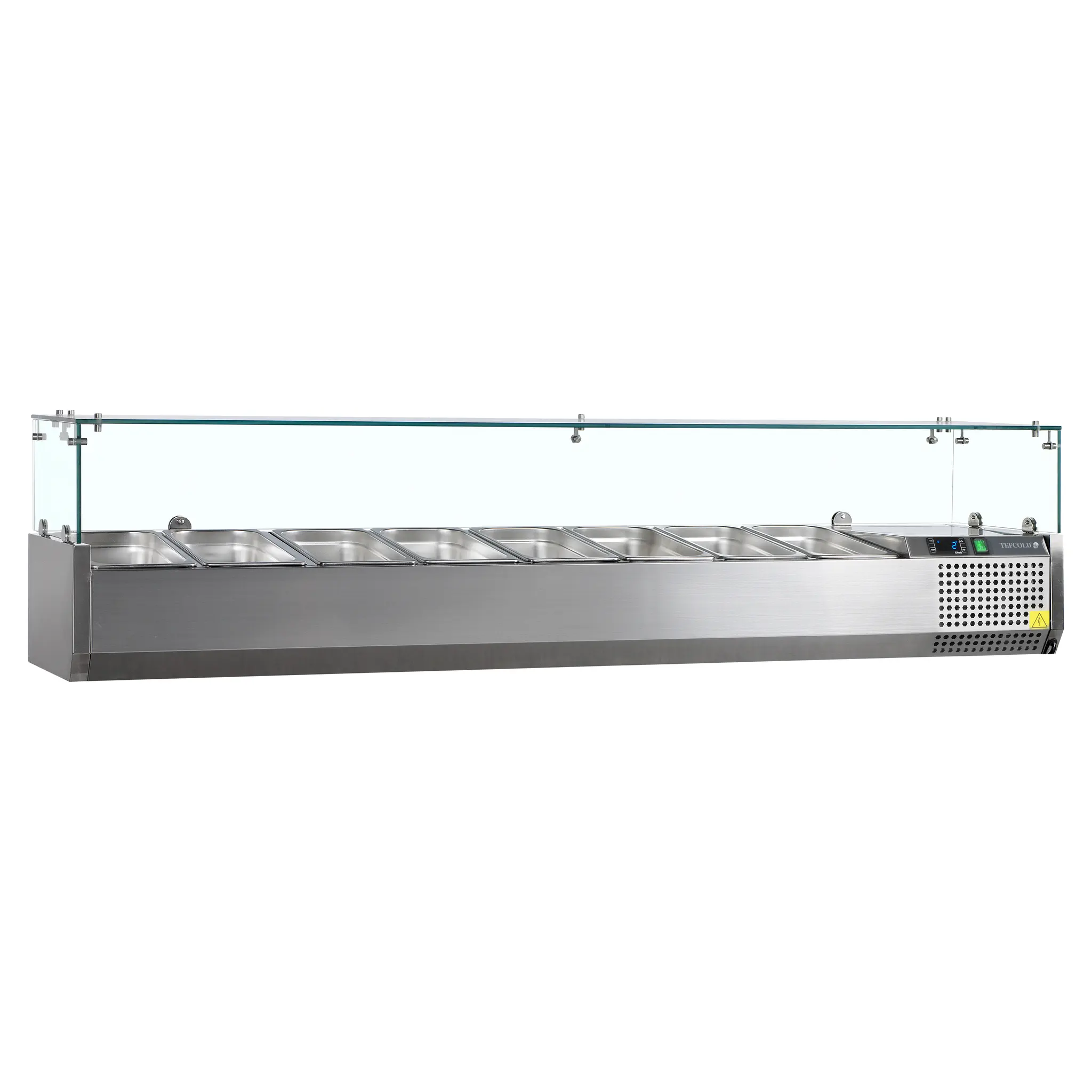 Vitrine à ingrédients 8 GN1/3 pare-haleine vitré