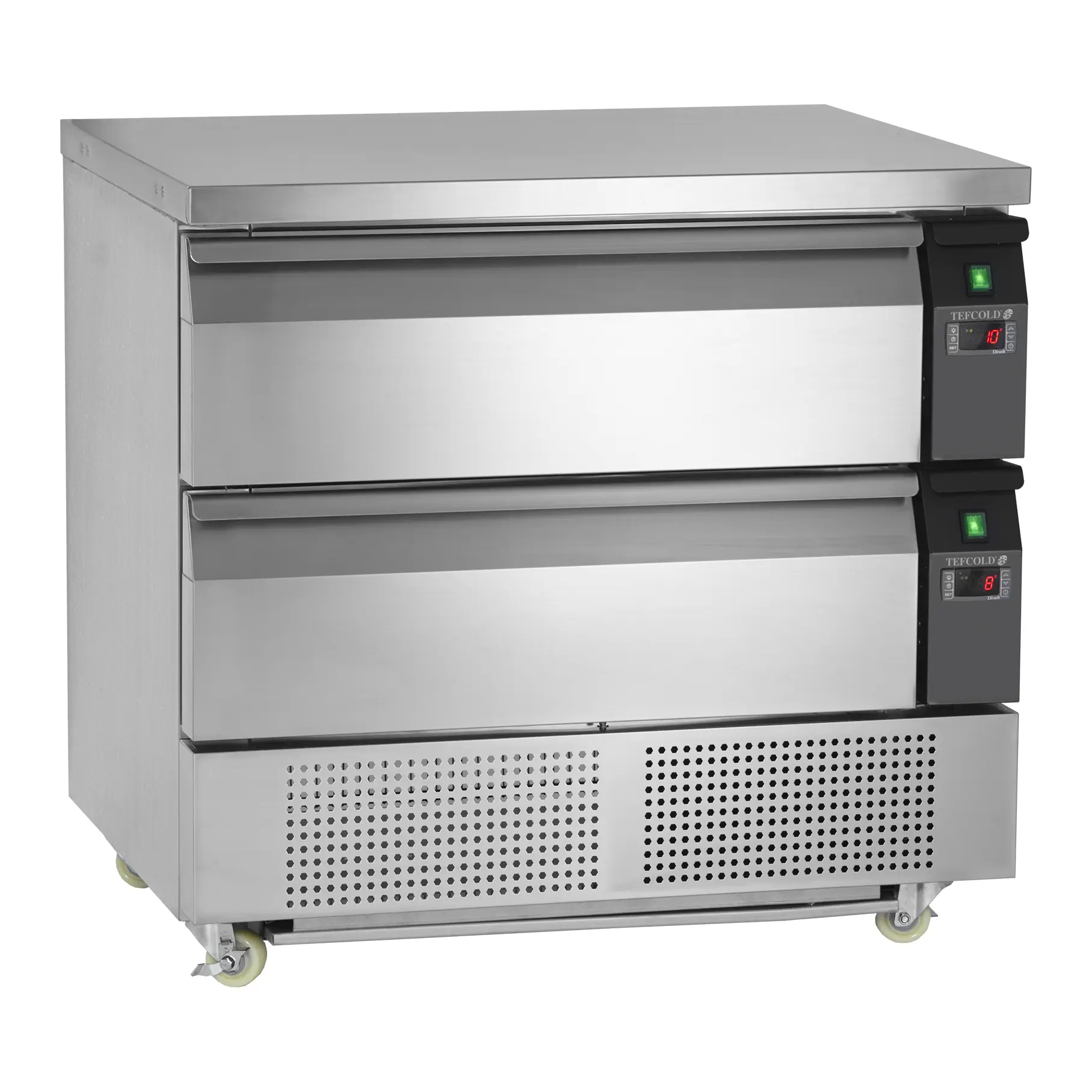 Soubassement réfrigéré positif ou négatif 2 tiroirs 2 x GN 1/1- 78 L