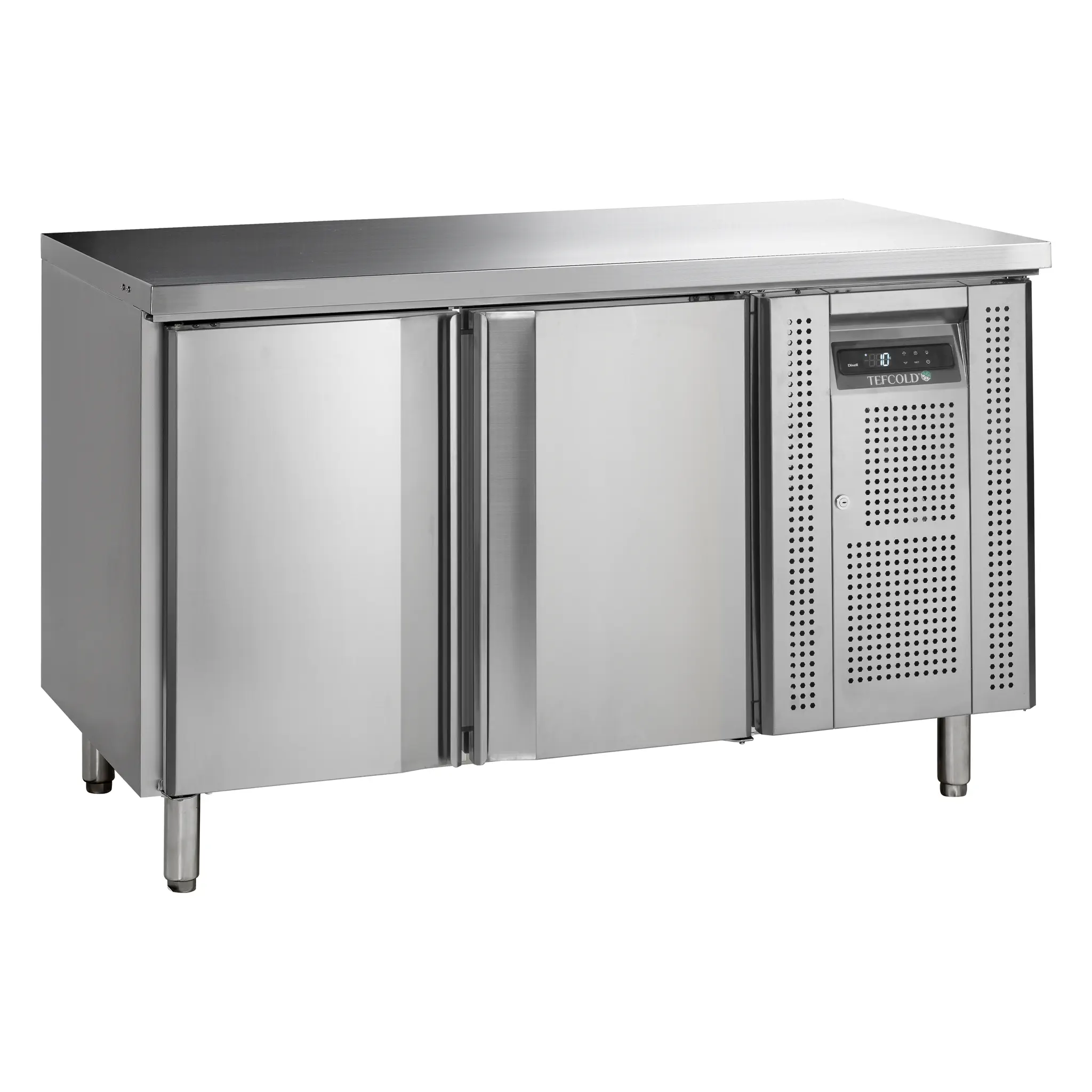 Table réfrigérée positive GN1/1 2 portes  avec dosseret 282 L