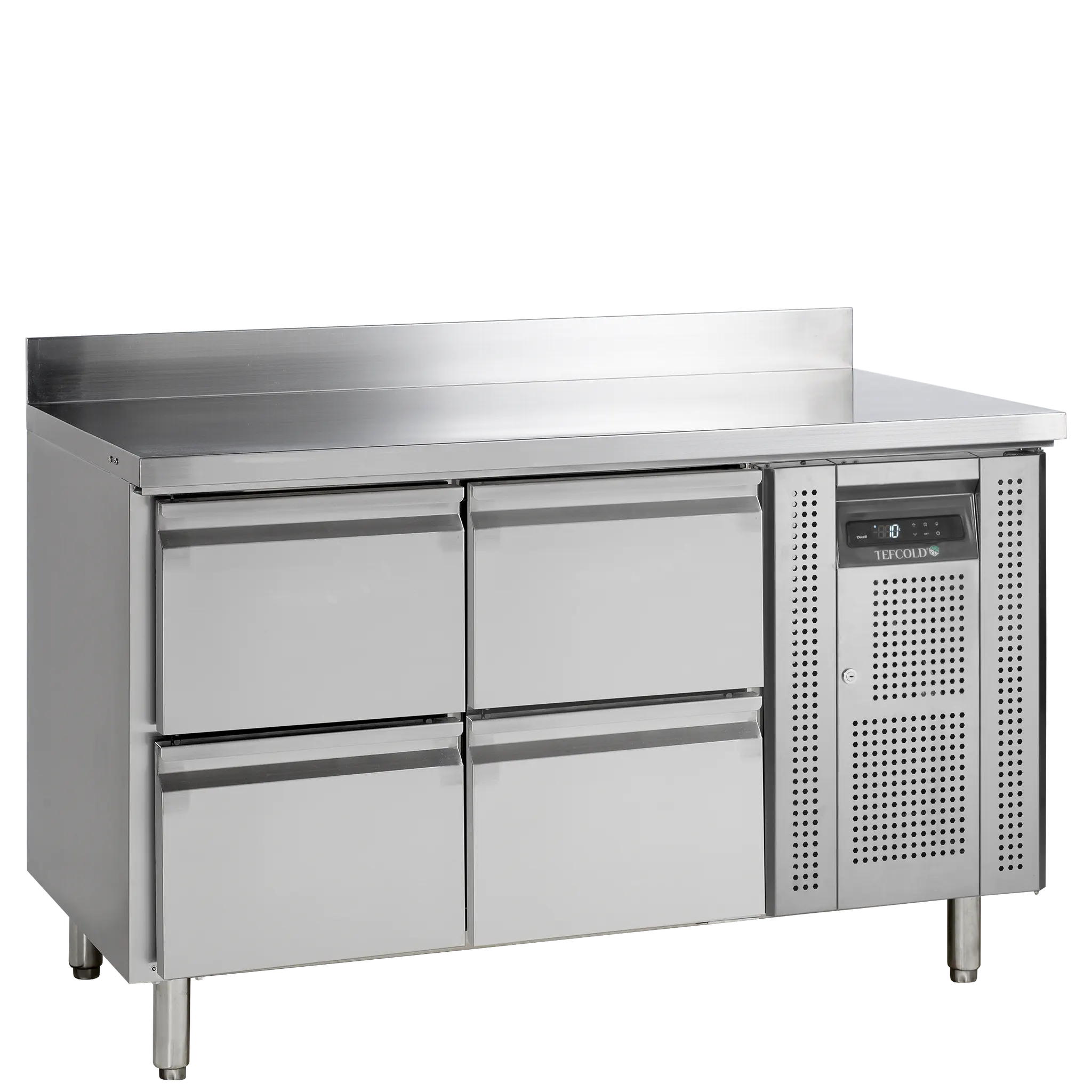 Table réfrigérée positive GN1/1 4 tiroirs avec dosseret 282 L