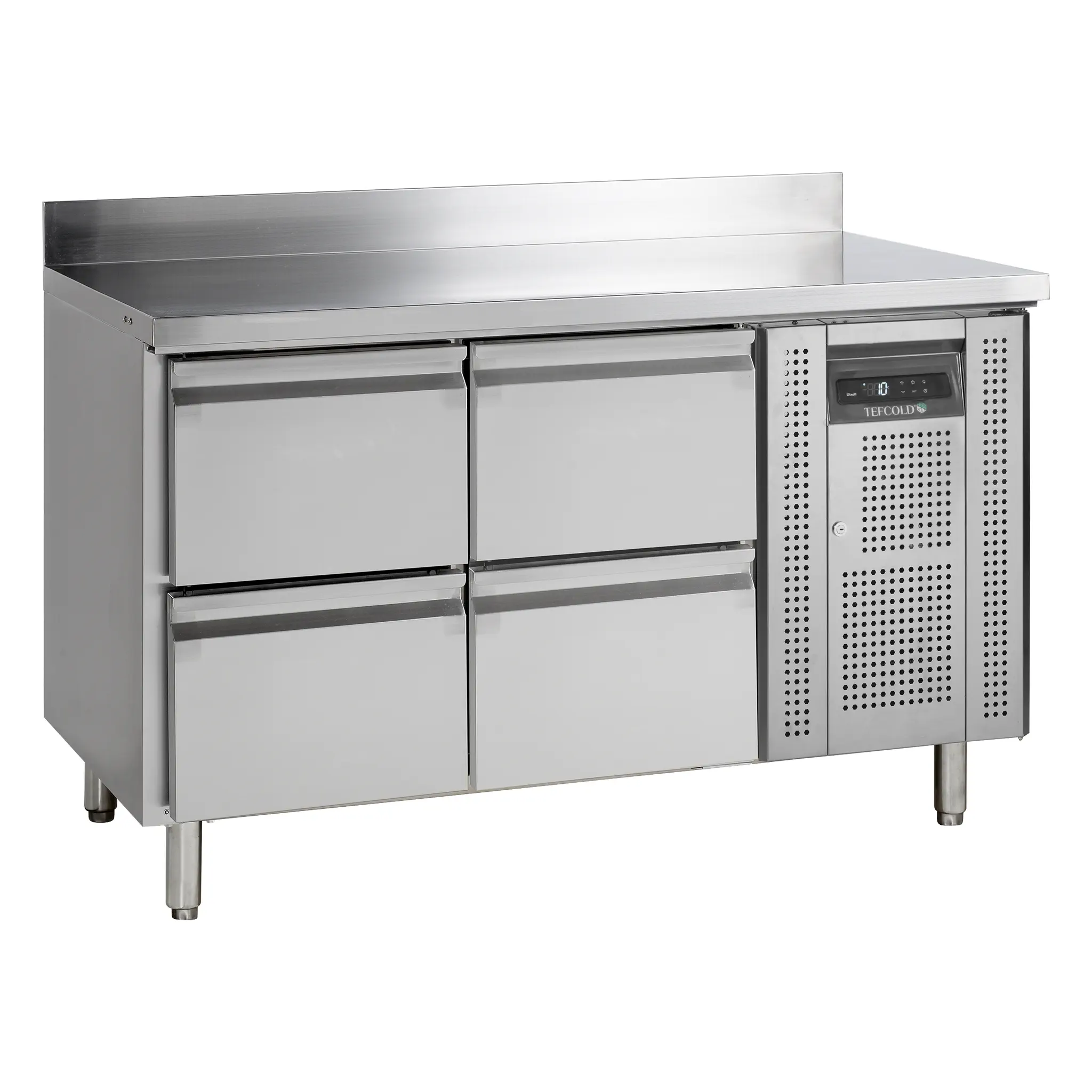 Table réfrigérée positive GN1/1 4 tiroirs avec dosseret 282 L