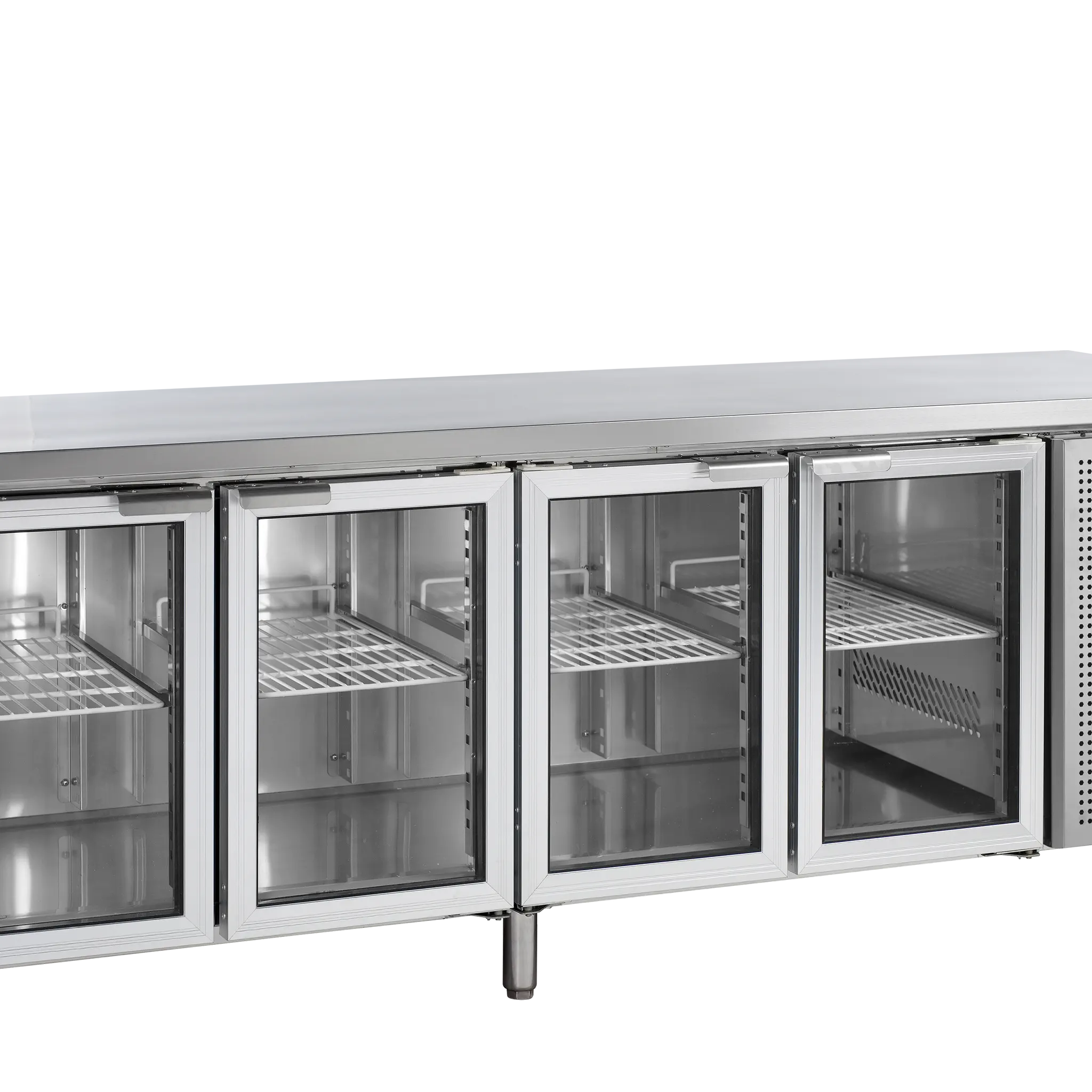 Table réfrigérée positive GN1/1 4 portes vitrées  553 L