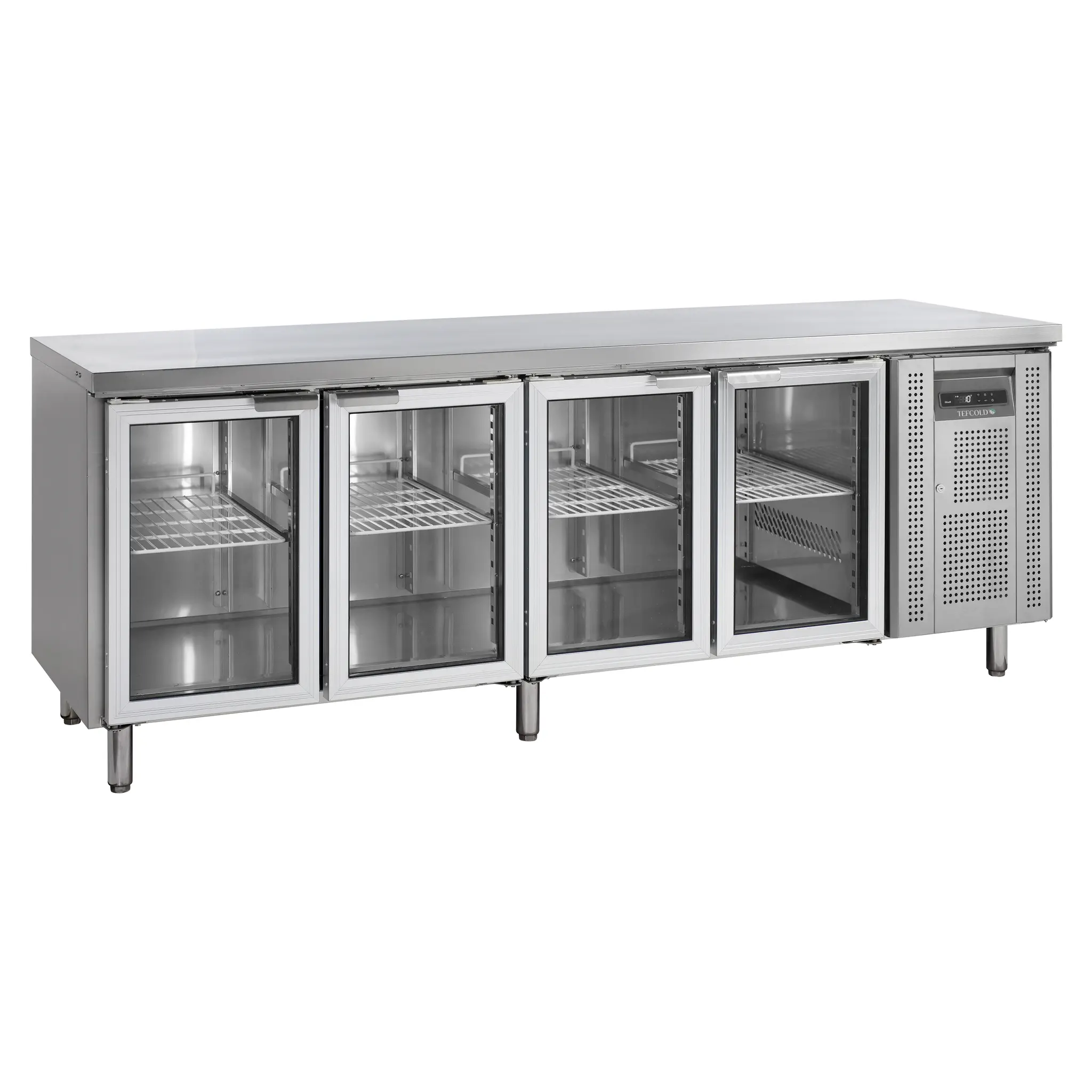 Table réfrigérée positive GN1/1 4 portes vitrées  553 L