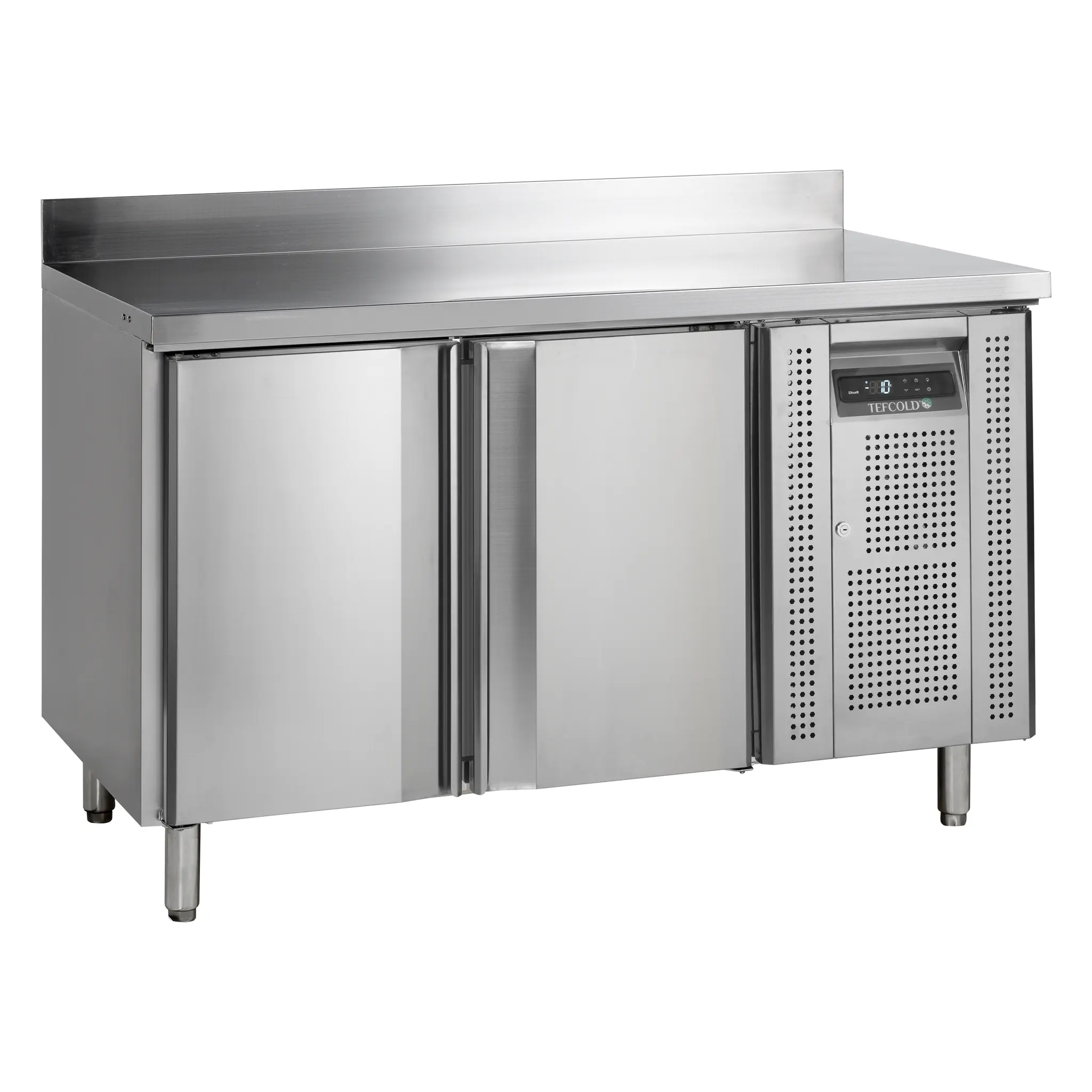 Table réfrigérée négative GN1/1 2 portes  avec dosseret 282 L