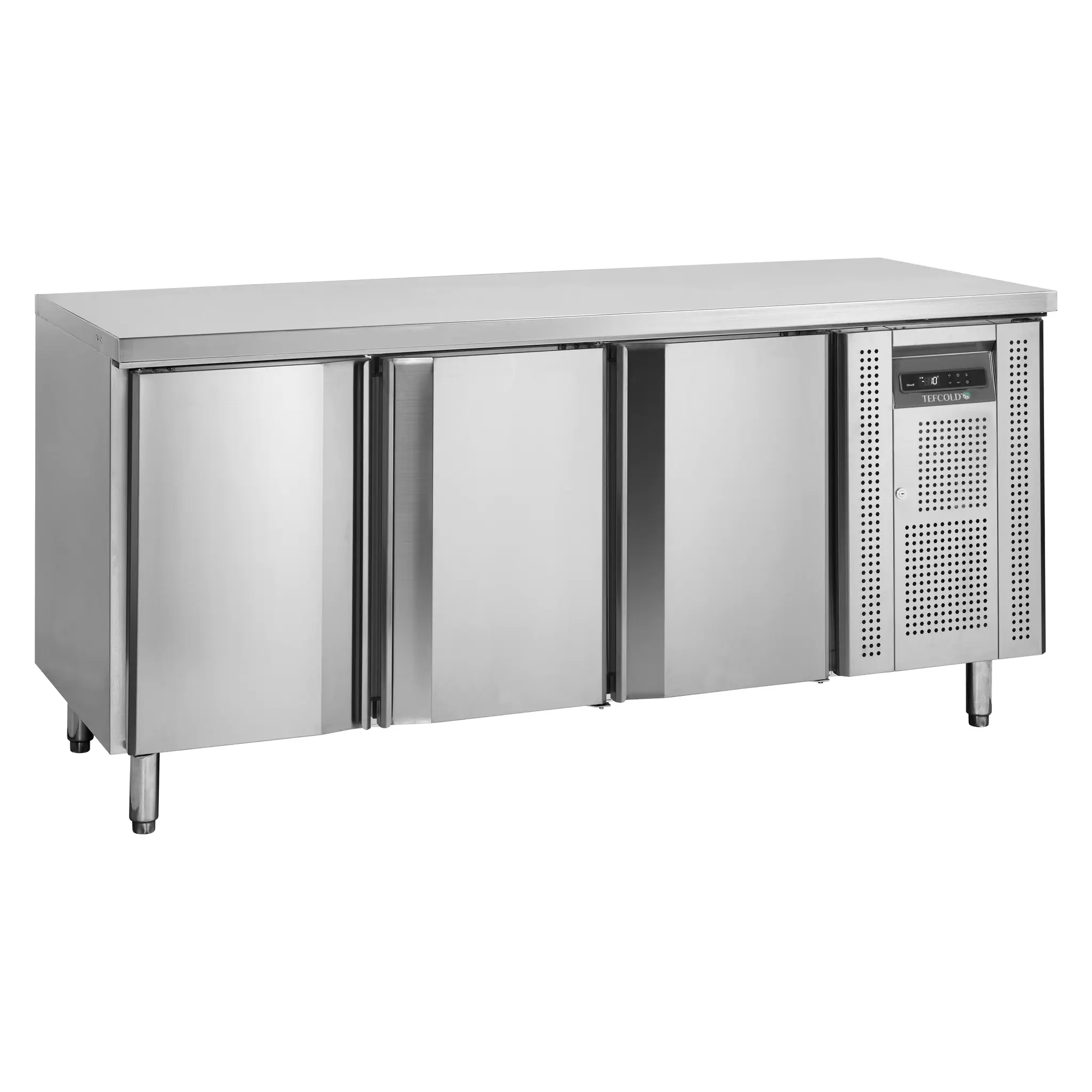 Table réfrigérée négative GN1/1 3 portes  avec dosseret 417 L