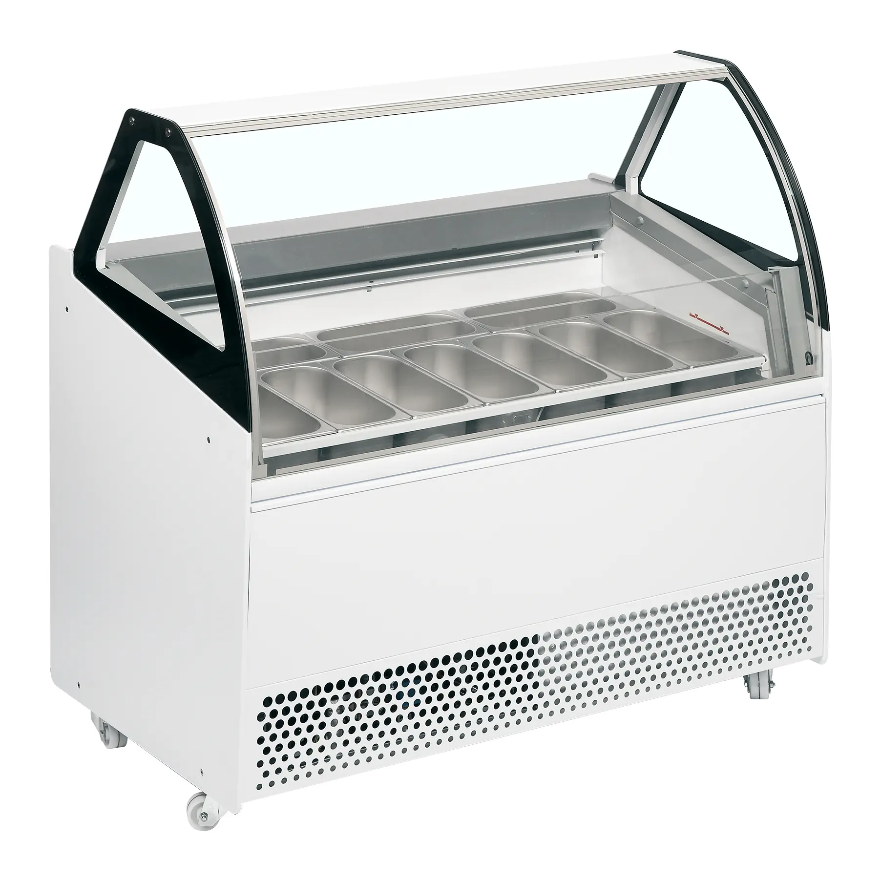 Vitrine ventilée comptoir à glaces Bermuda view 10 bacs Napoli de 5L