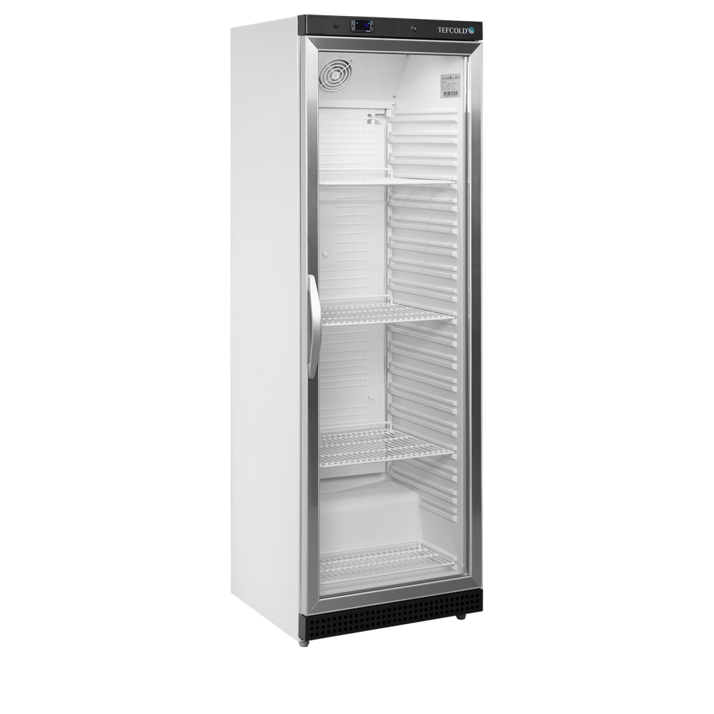 Armoire réfrigérée vitrée blanche 374L