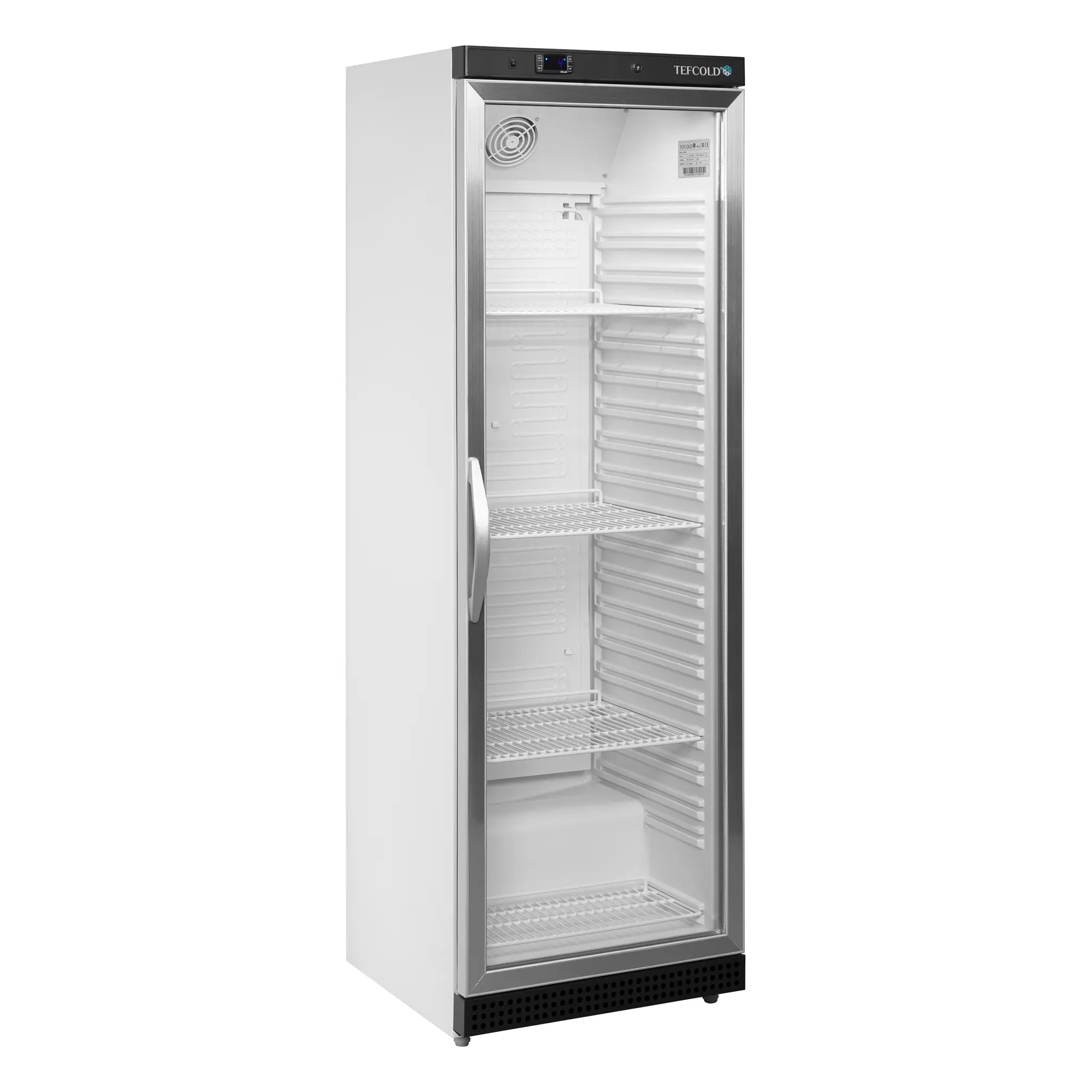 Armoire réfrigérée vitrée blanche 374L