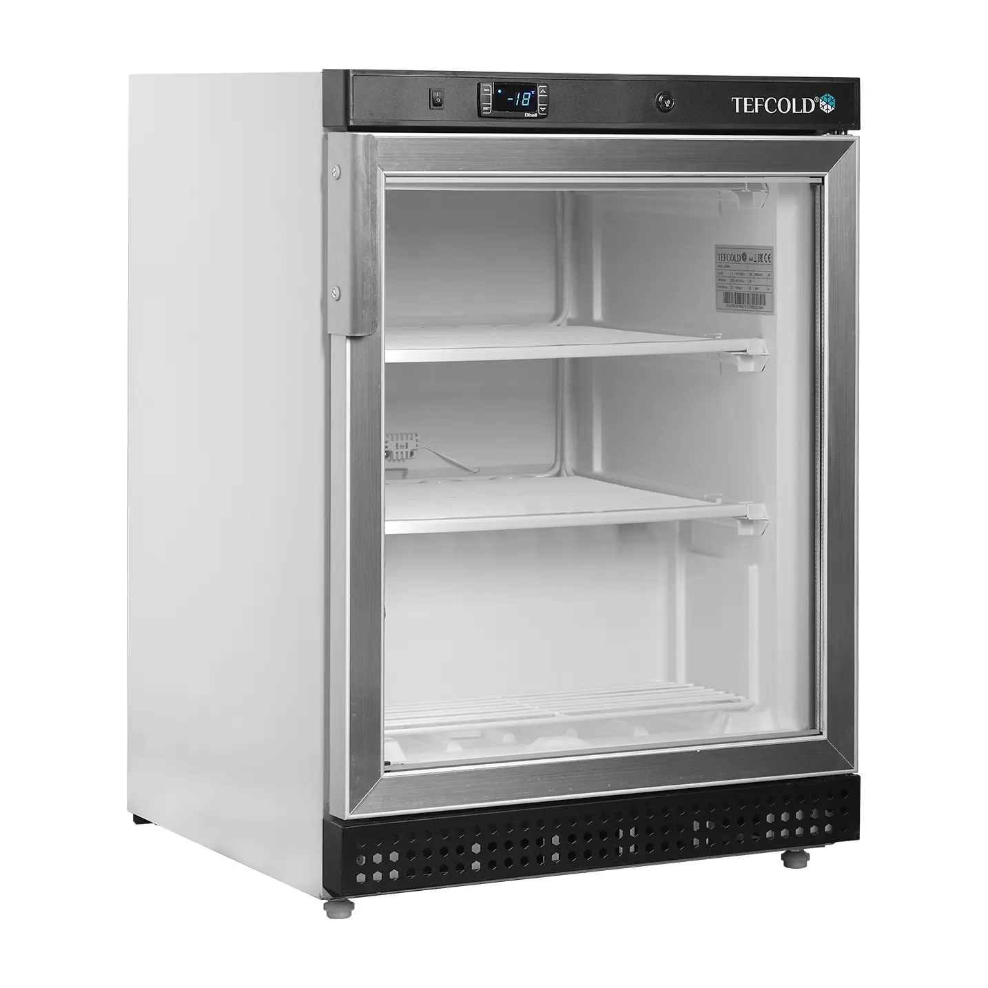 Table top négatif porte vitrée blanc - froid statique - 200 L