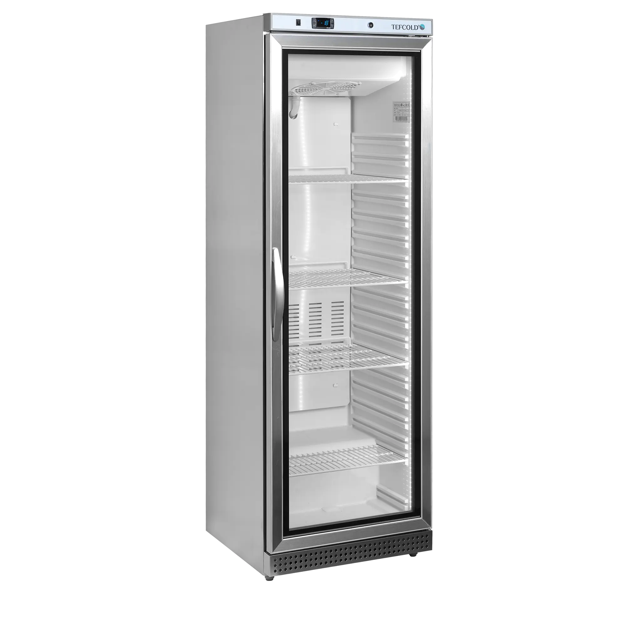 Armoire négative porte vitrée inox - froid ventilé 200 L