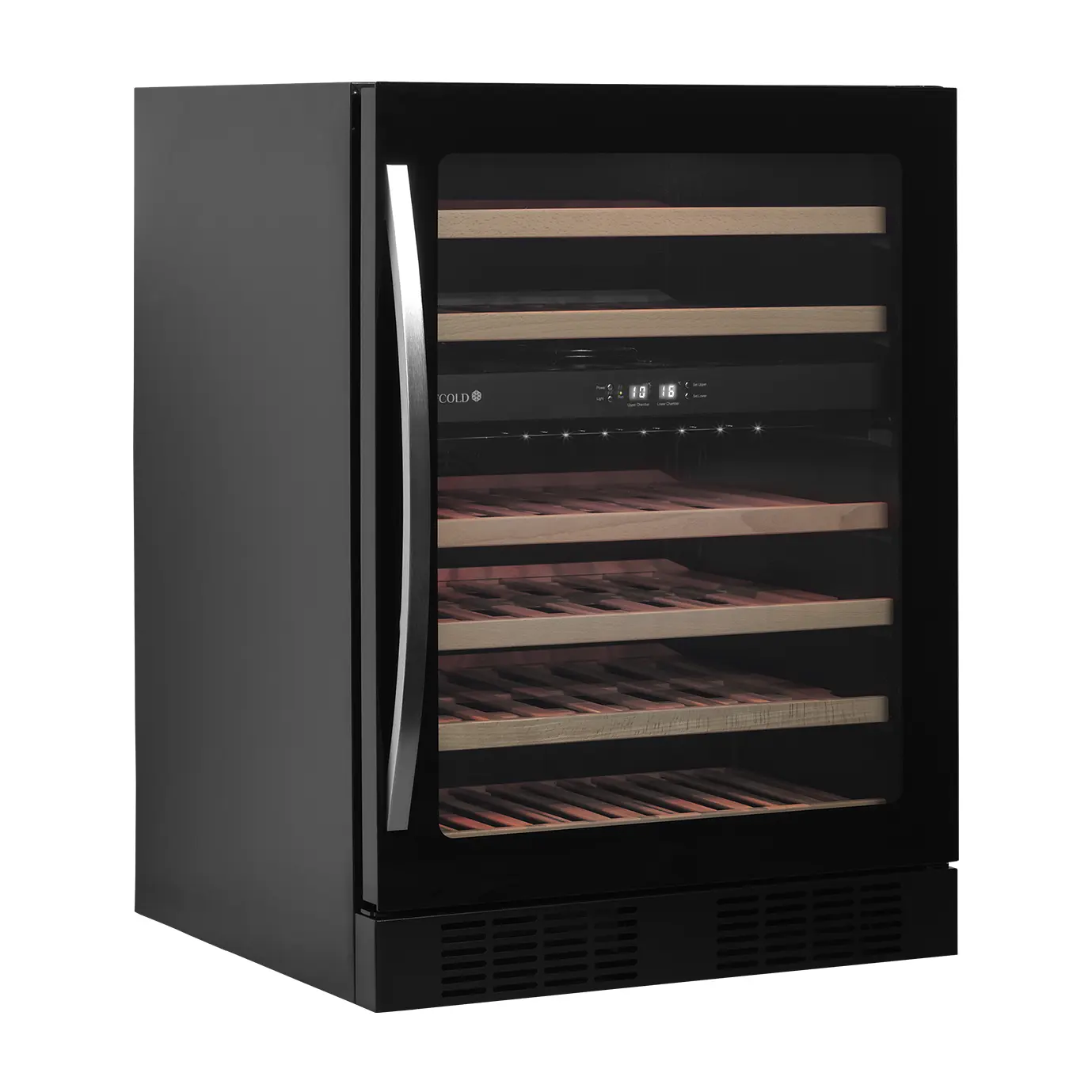 Cave à vin bi-zone 1 porte vitrée 155 L - 46 bouteilles