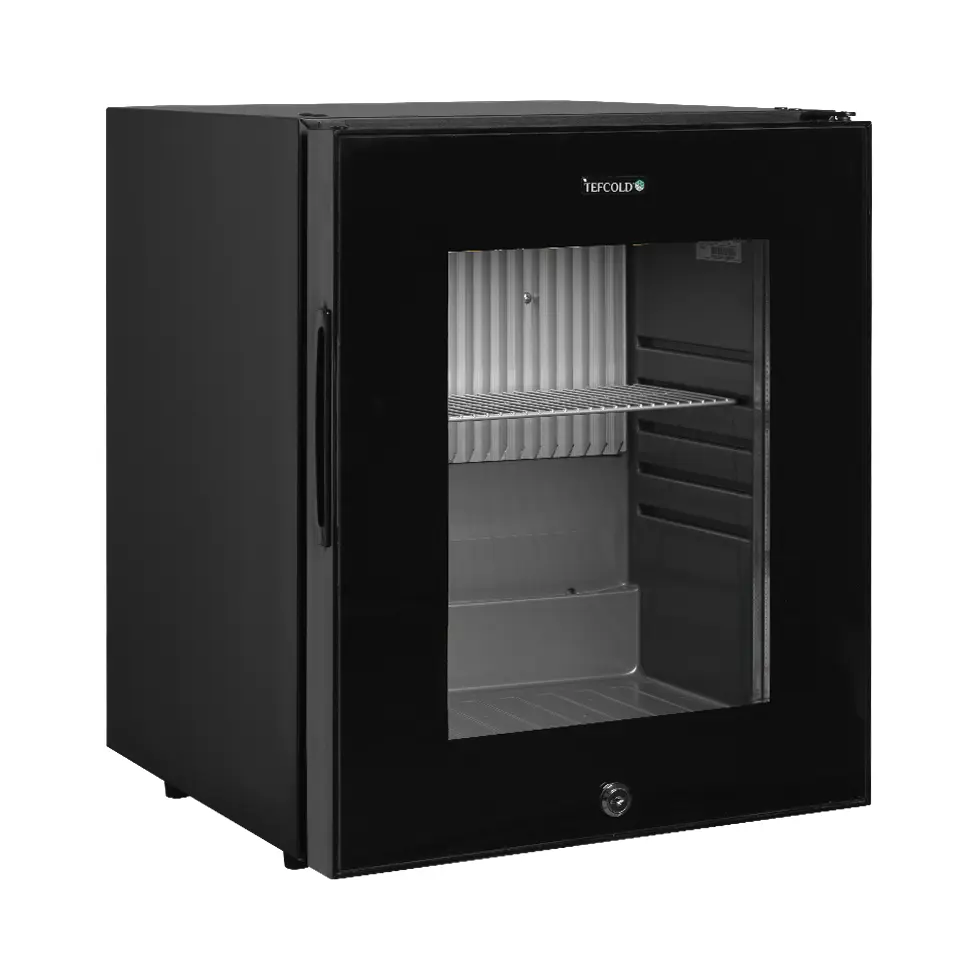 Mini-bar noir avec porte vitrée sans cadre 29 L