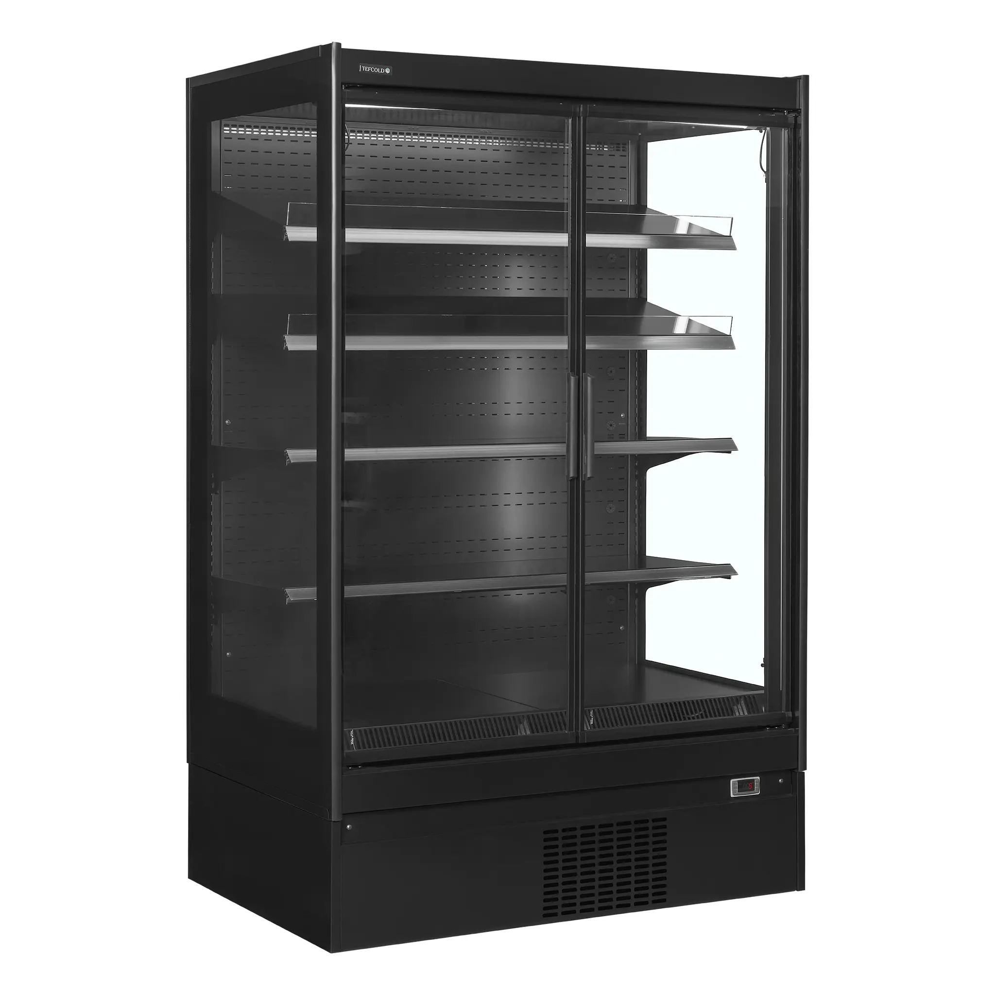 Vitrine murale  panoramique froid positif 2 portes battantes 880 L