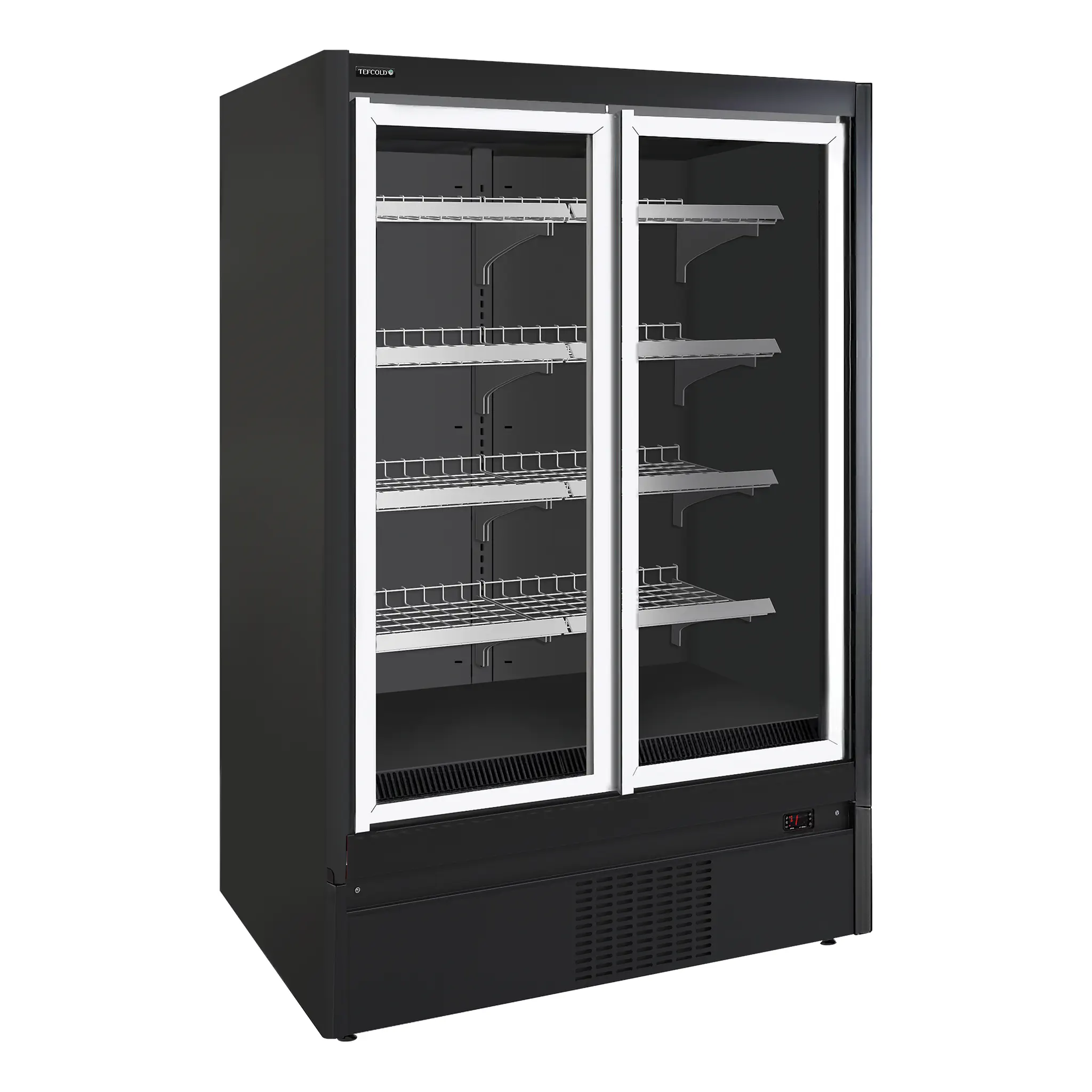 Vitrine murale  panoramique froid négatif 2 portes battantes 880 L