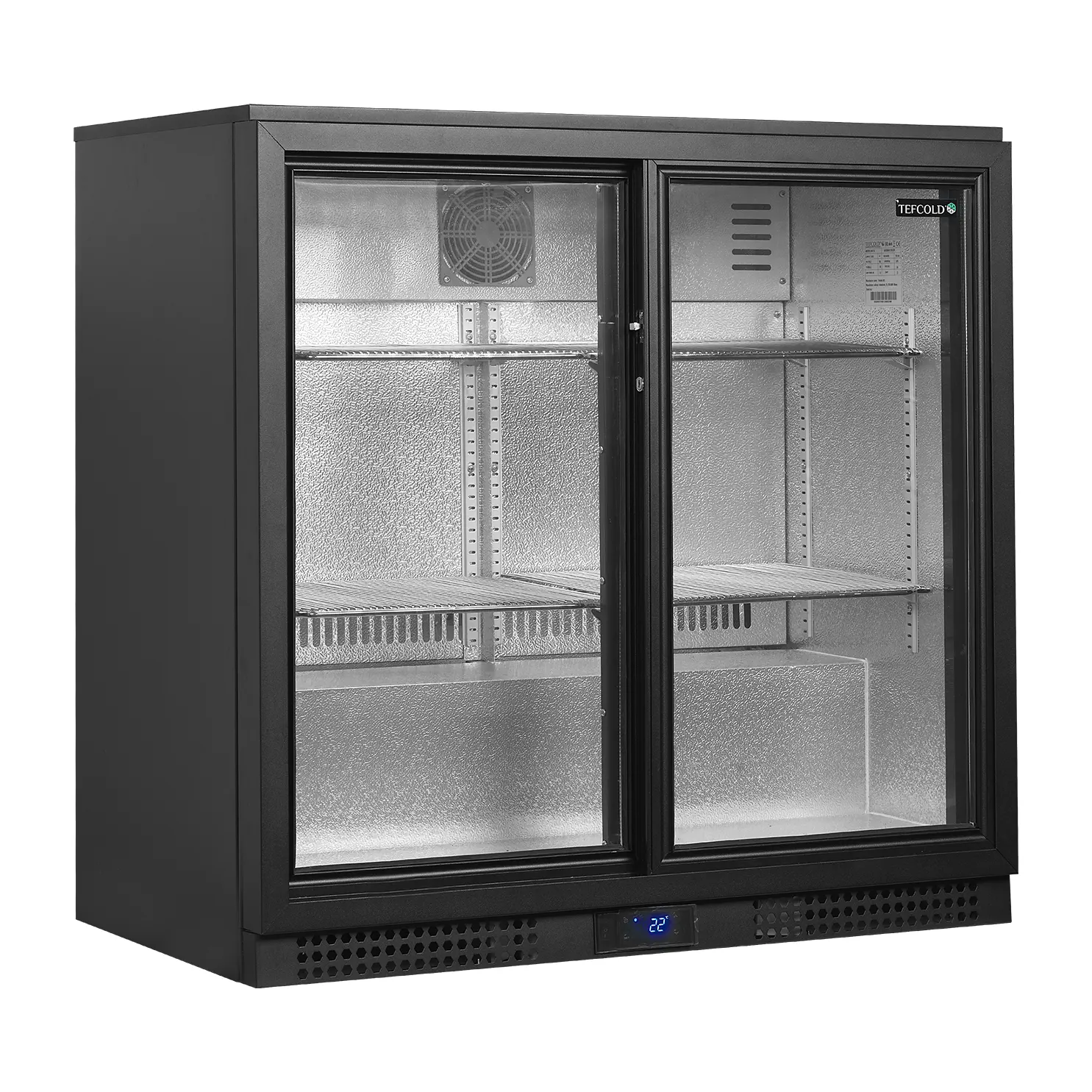 Arrière de bar 2 portes vitrées coulissantes 196 L