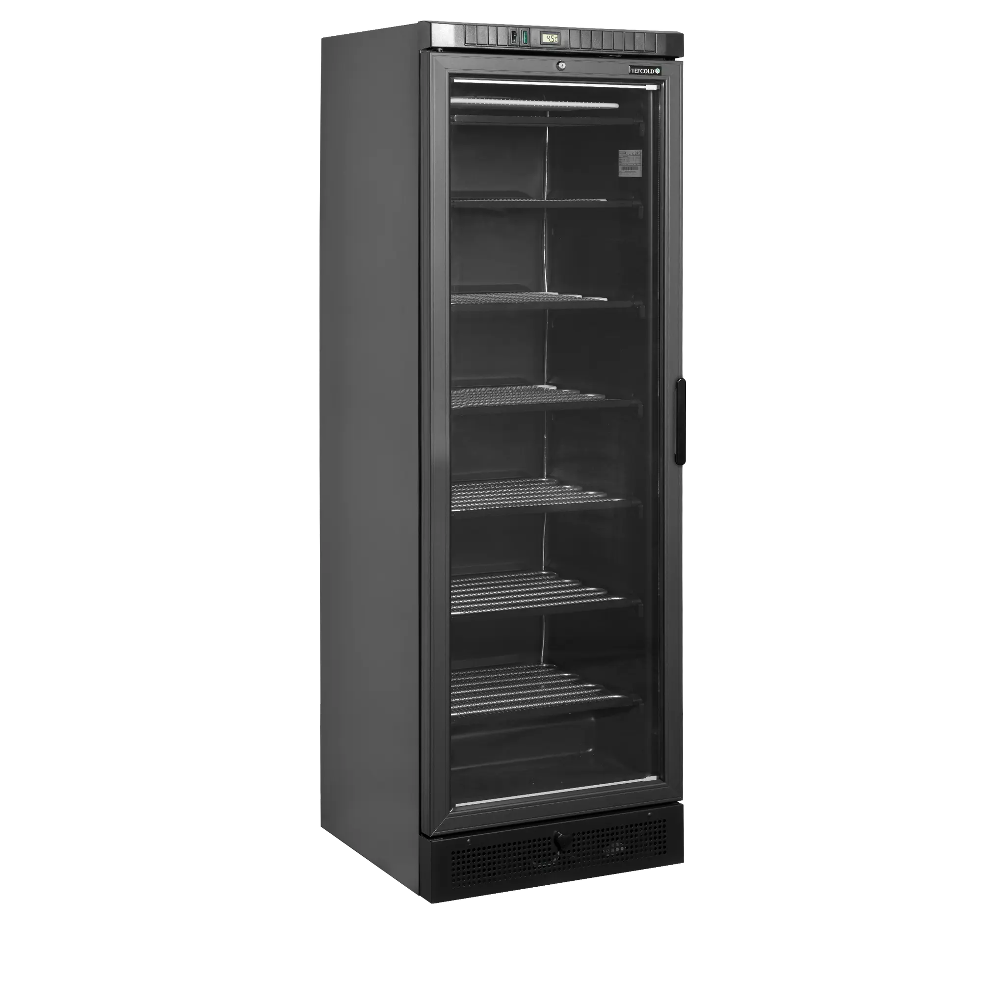 Armoire réfrigérée noire froid négatif ouverture vers la gauche 300L