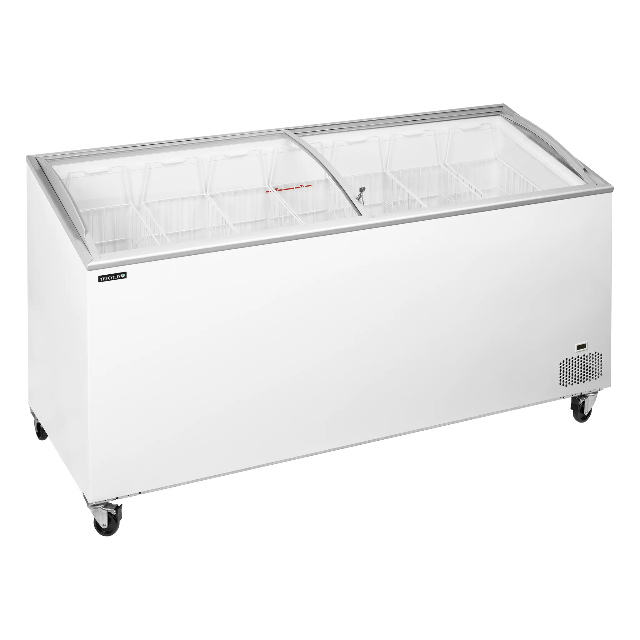 Congélateur coffre avec couvercles coulissants vitrés bombés 540 L