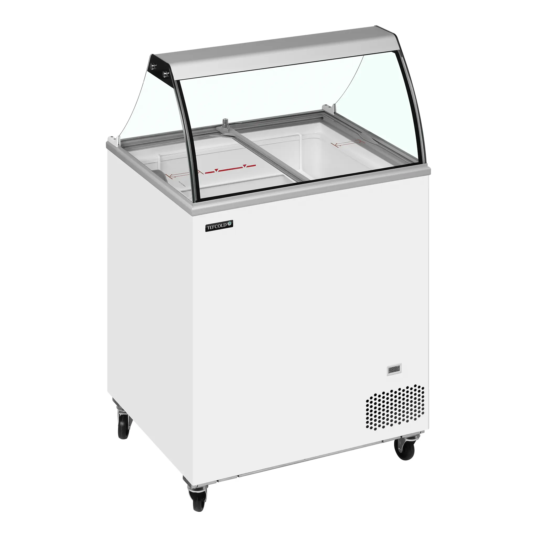 Congélateur à crème glacée avec pare-haleine vitré 191 L