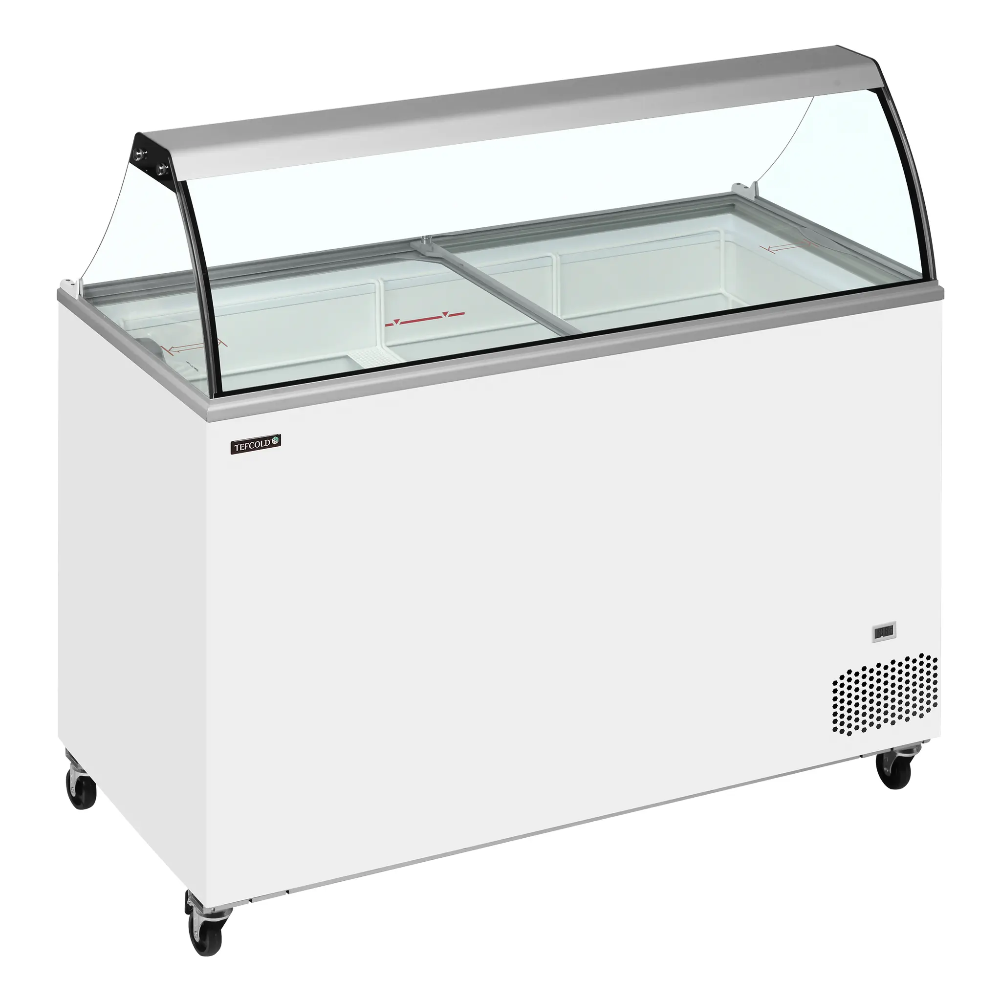 Congélateur à crème glacée avec pare-haleine vitré 401 L