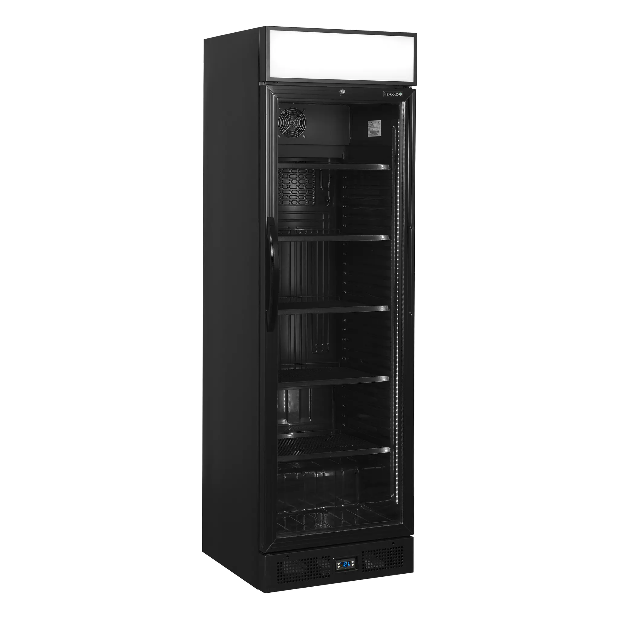 Réfrigérateur à boissons noir avec bandeau lumineux  358 L