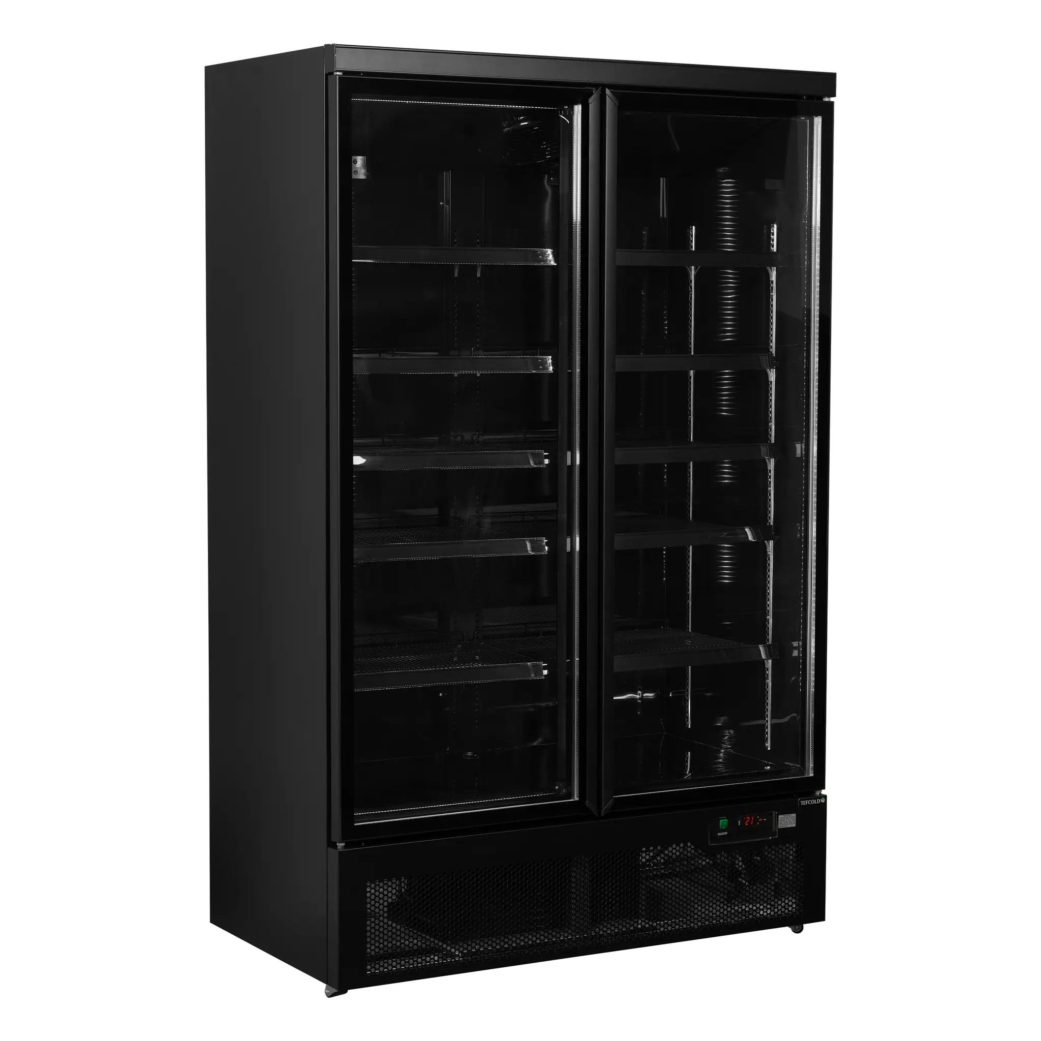 Vitrine murale full black 2 portes battantes 936 L