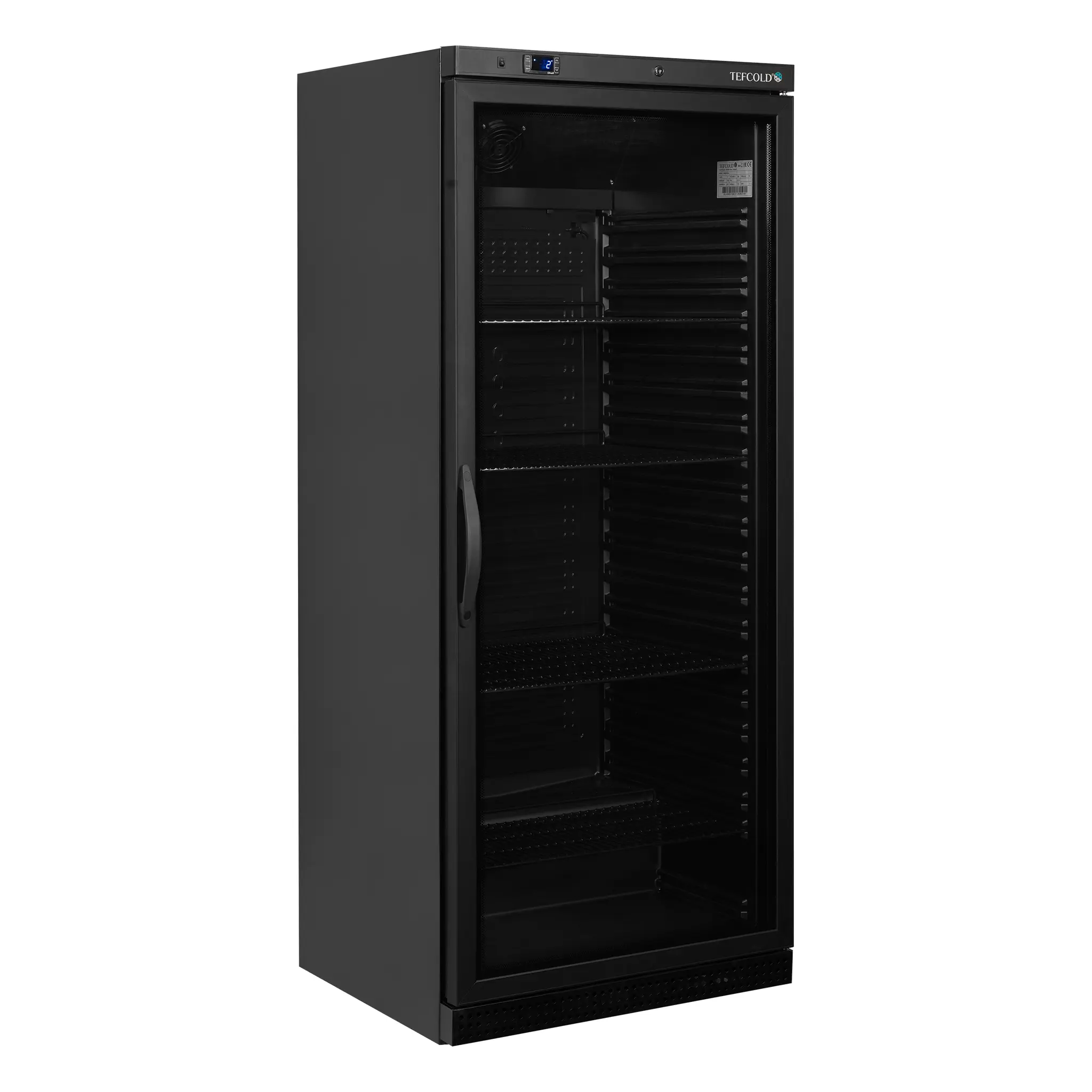 Armoire réfrigérée GN 2/1 porte vitrée noire 605L