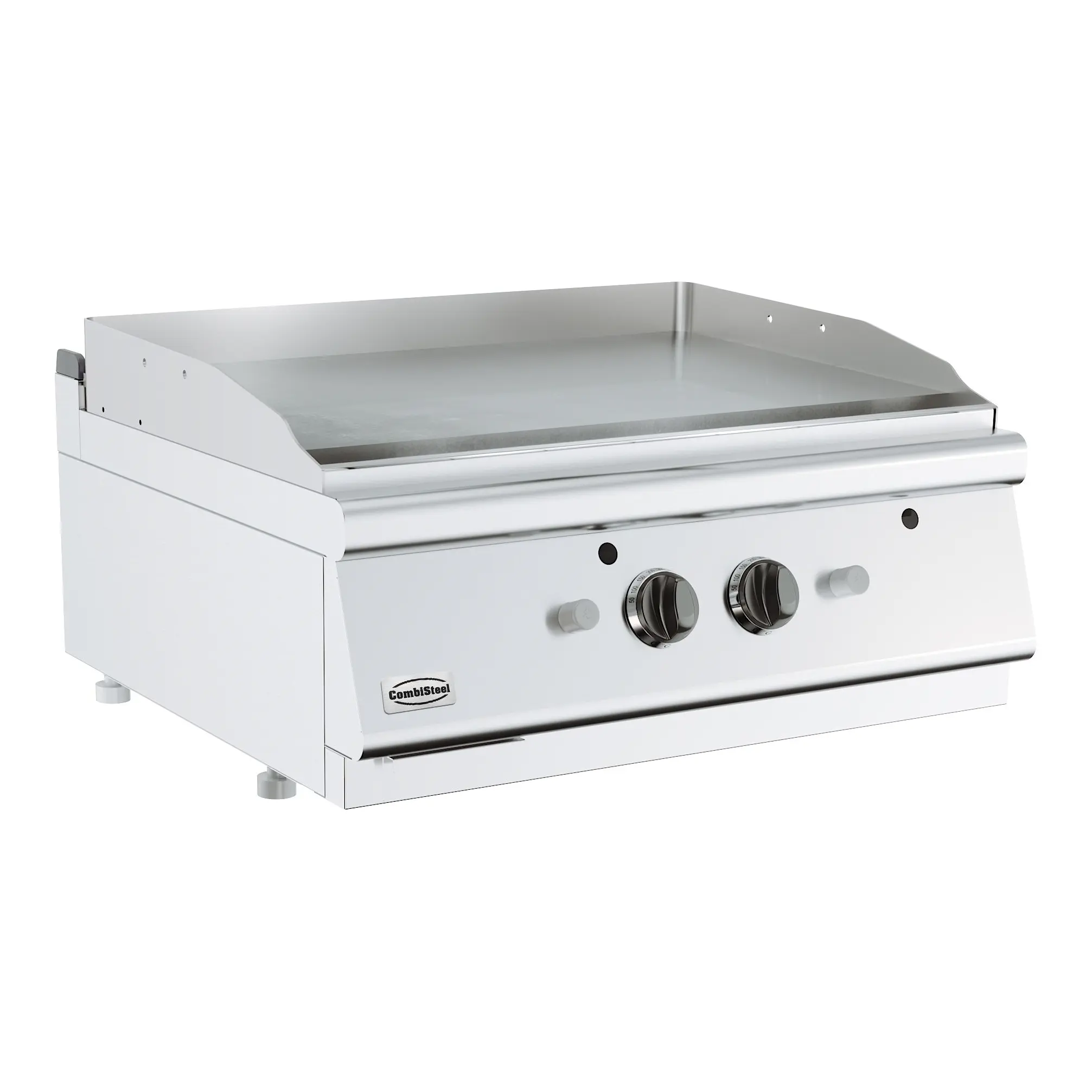Plancha à gaz double en acier lisse - 800 x 700 mm - 13.0 kW