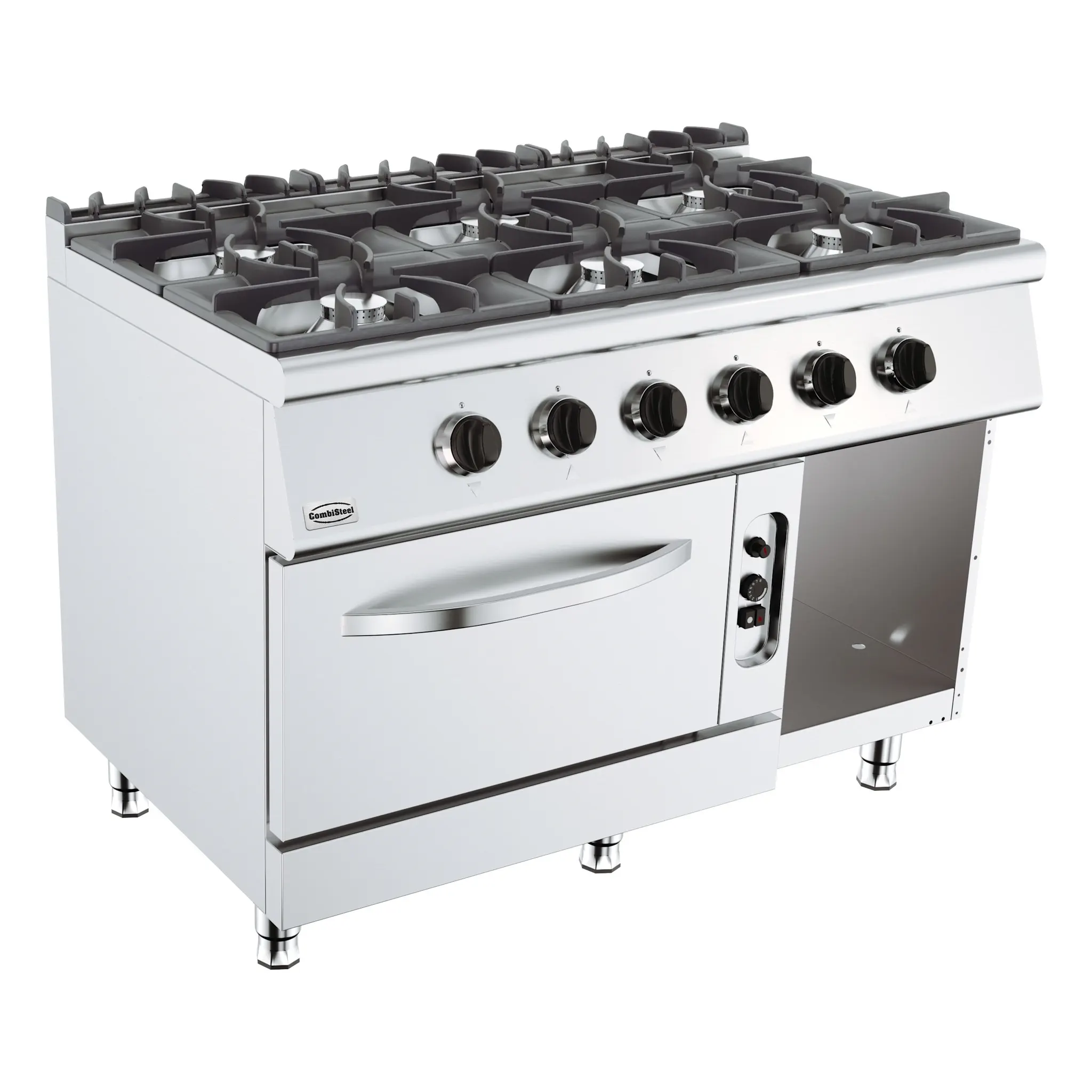 Fourneau à gaz 6 brûleurs sur four à gaz - 39.0 kW