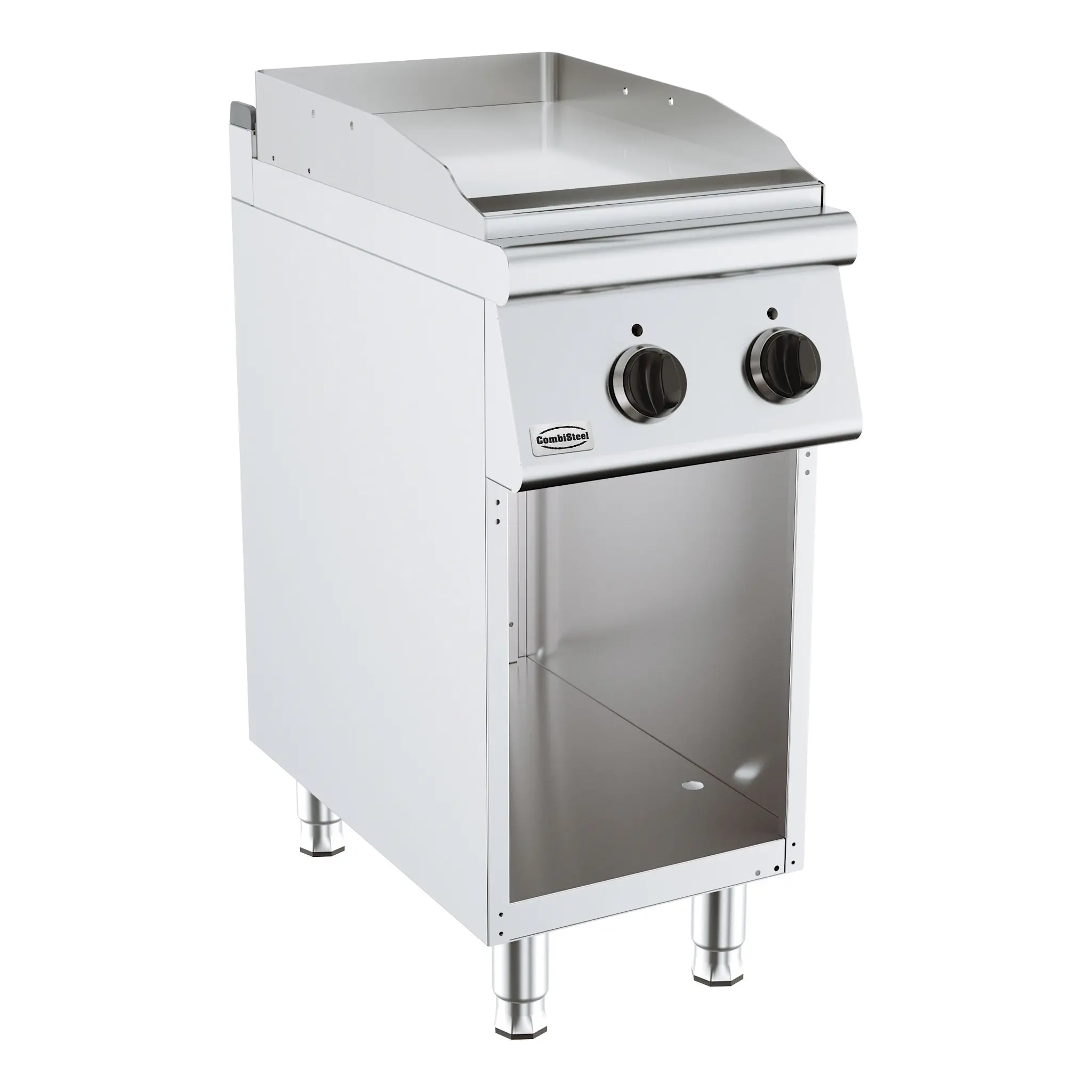 Plancha électrique chromée sur baie libre - 400 x 700 mm - 3.6 kW