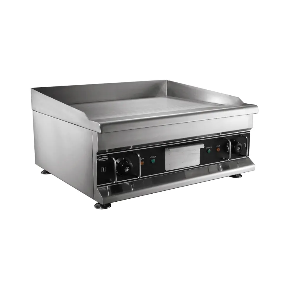 Plancha électrique en acier lisse - 600 x 520 mm - 5.0 kW