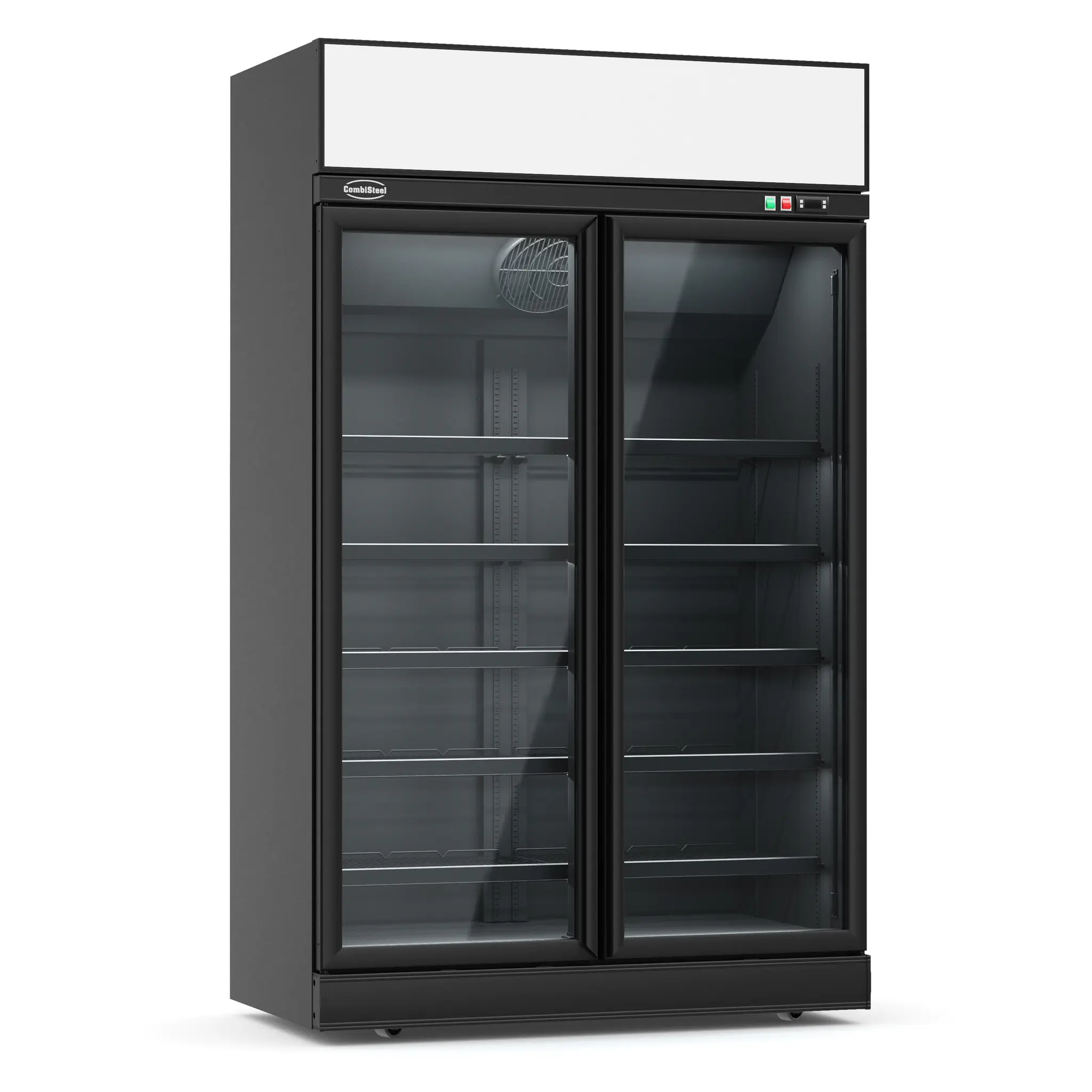 Vitrine réfrigérée positive 2 portes en verre noir 1000 L