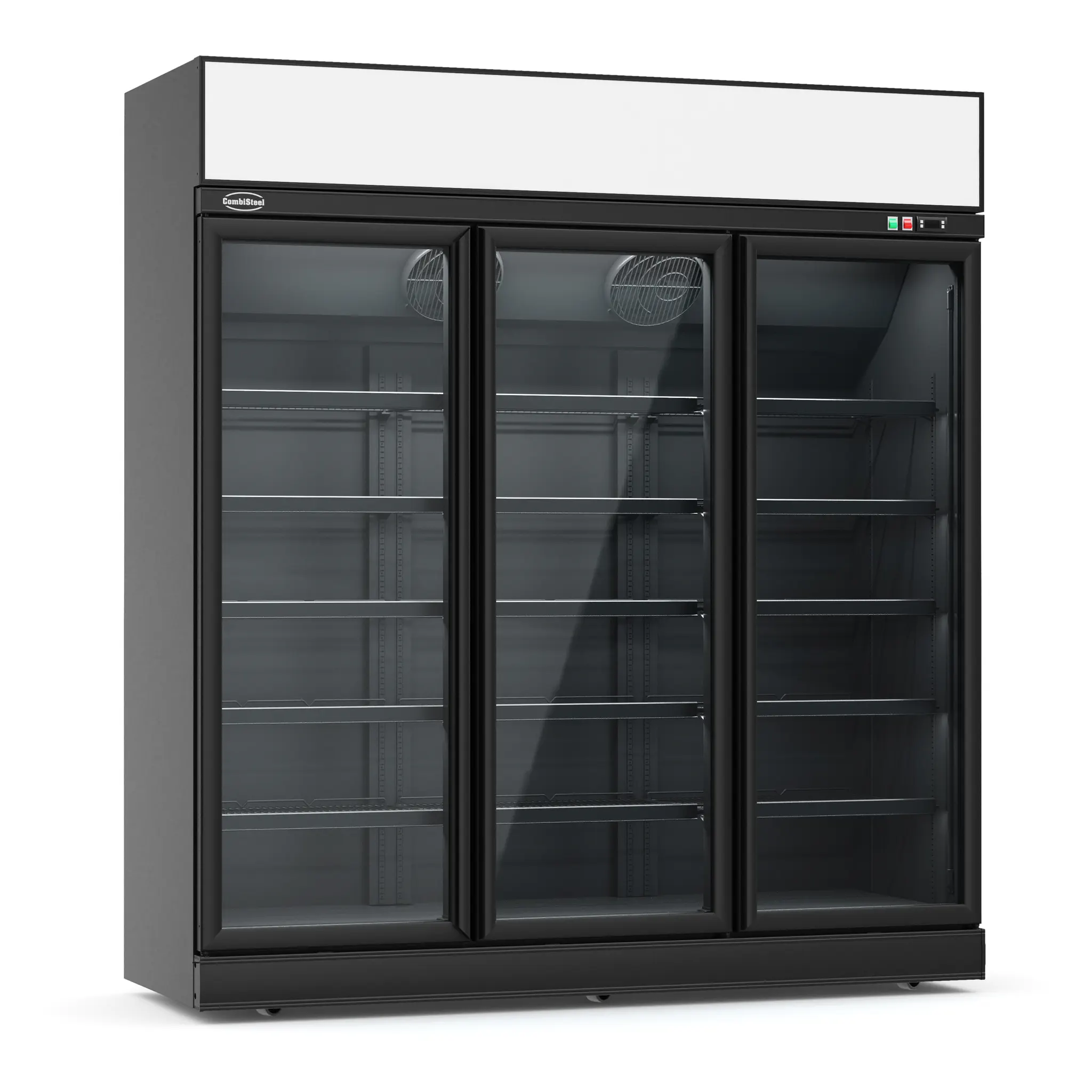 Vitrine réfrigérée positive 3 portes en verre noir 1530 L