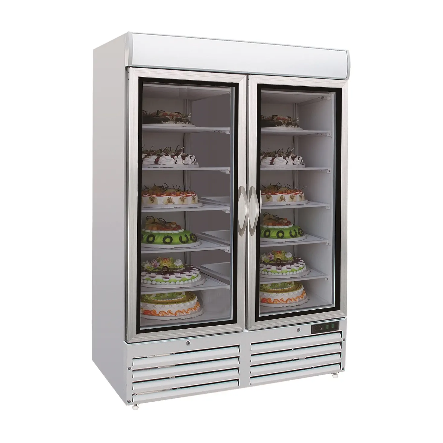 Vitrine réfrigérée négative 2 portes en verre