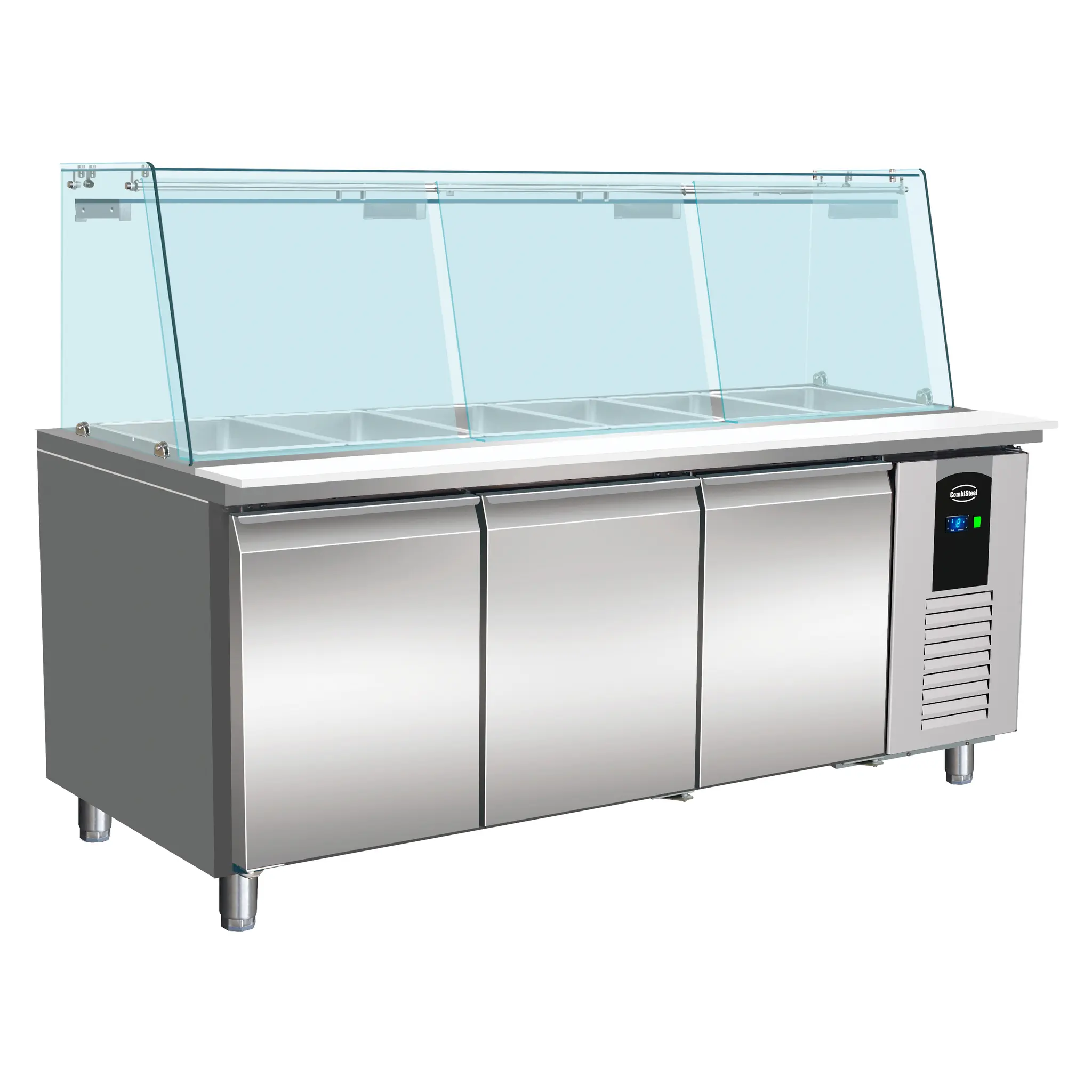 Saladette réfrigérée vitrée 3 portes 5x 1/1 GN - 456 L - Standard Line