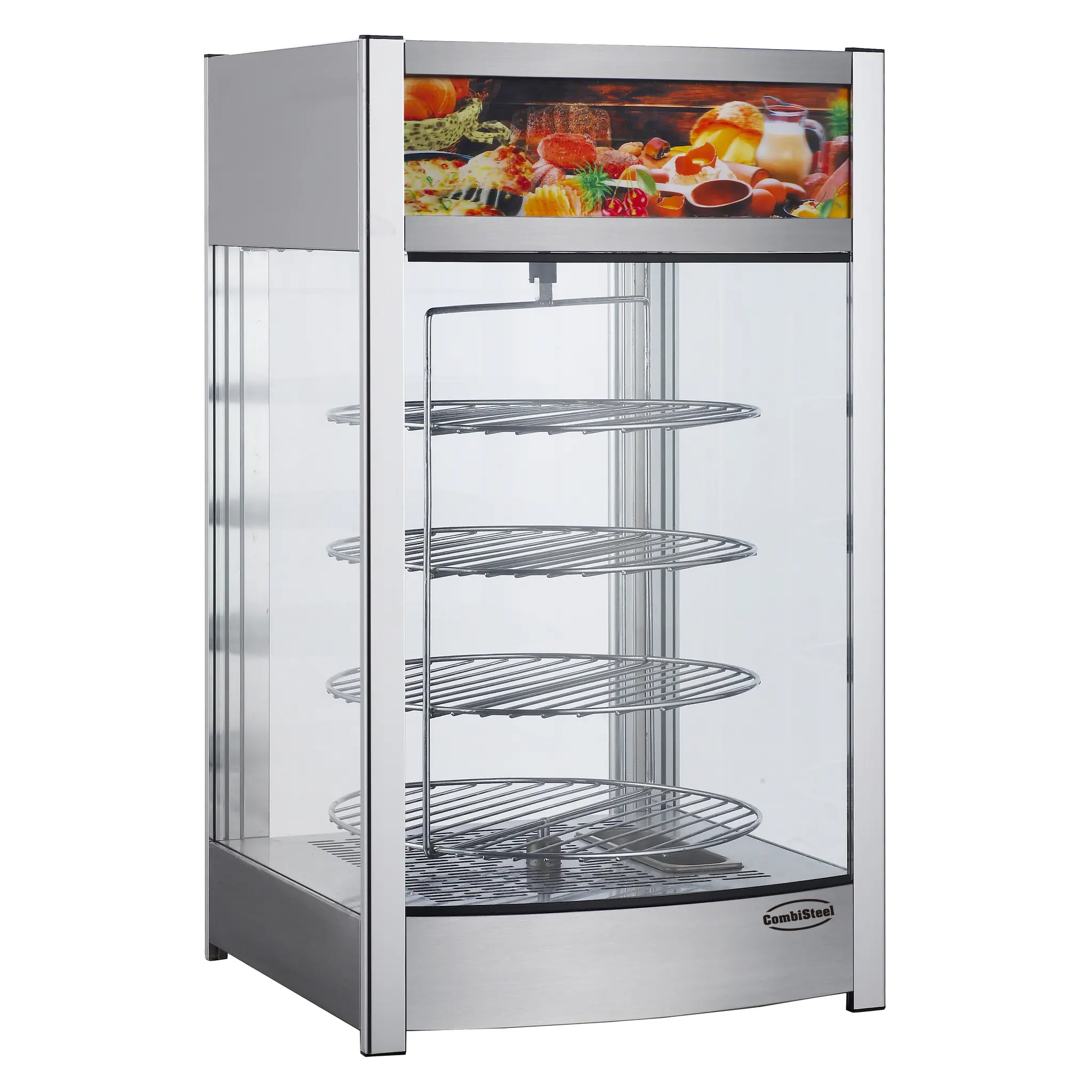 Vitrine chauffante rotative 97l