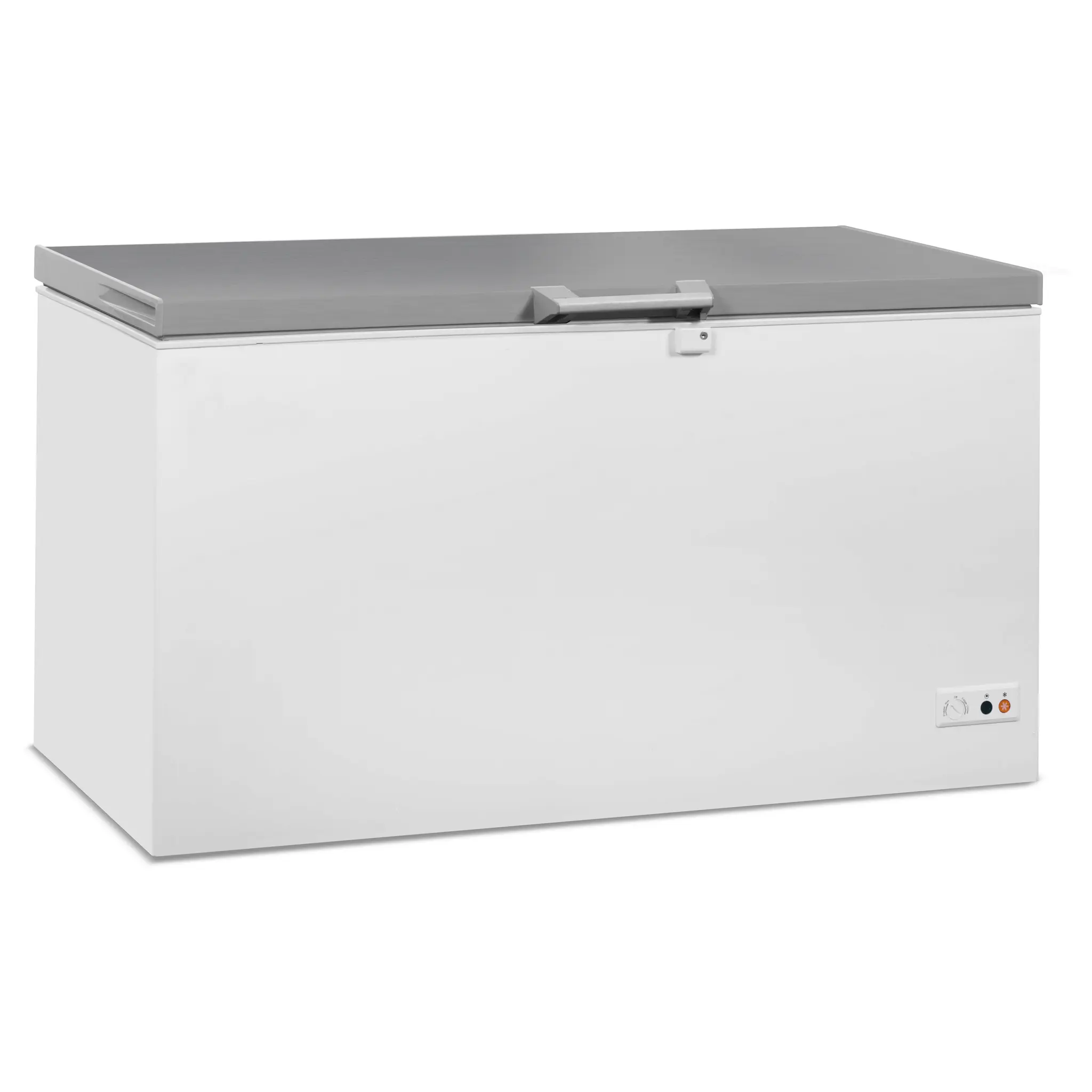 Congélateur bahut couvercle en inox 469 l