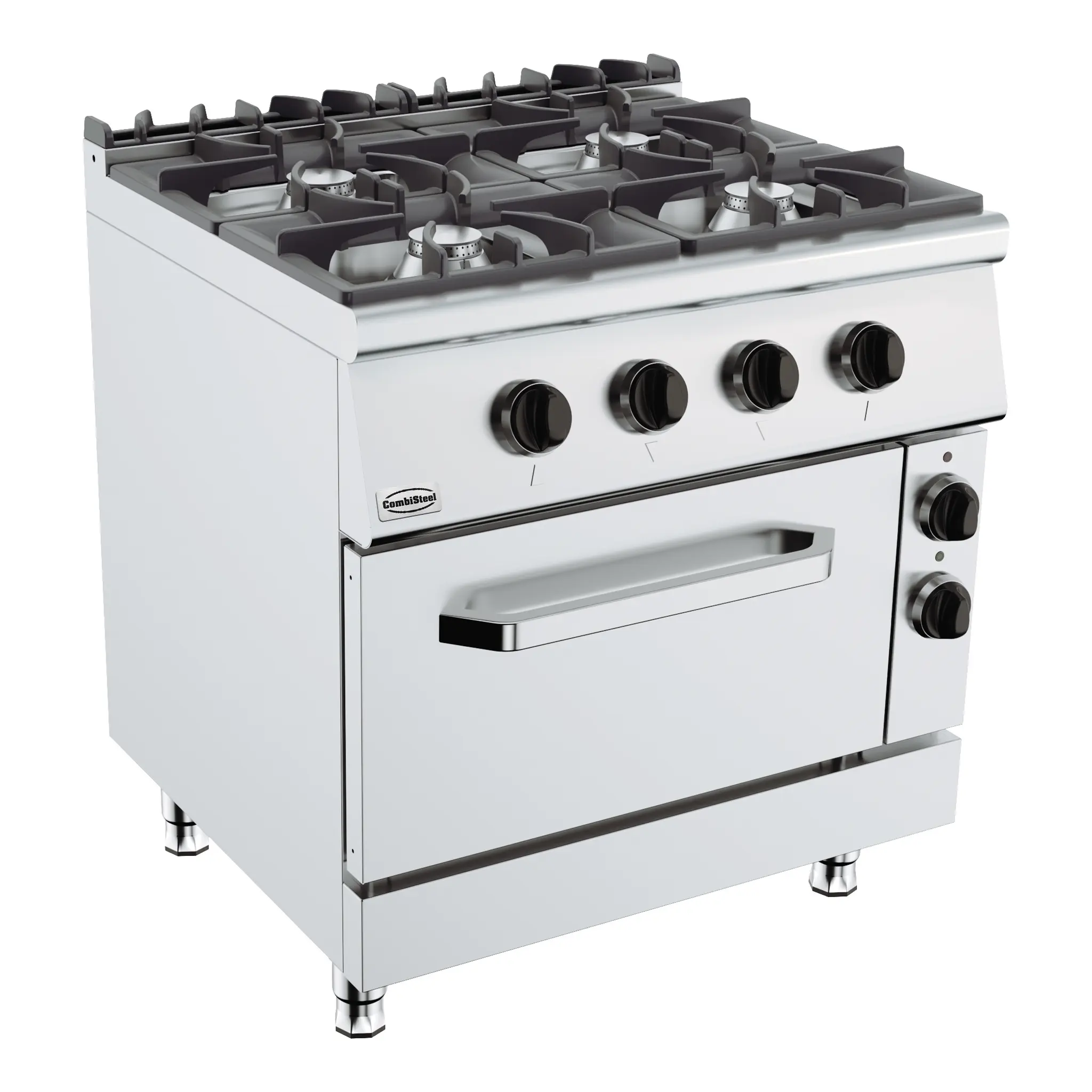 Fourneau à gaz 4 brûleurs avec four à électrique - 6.0 kW