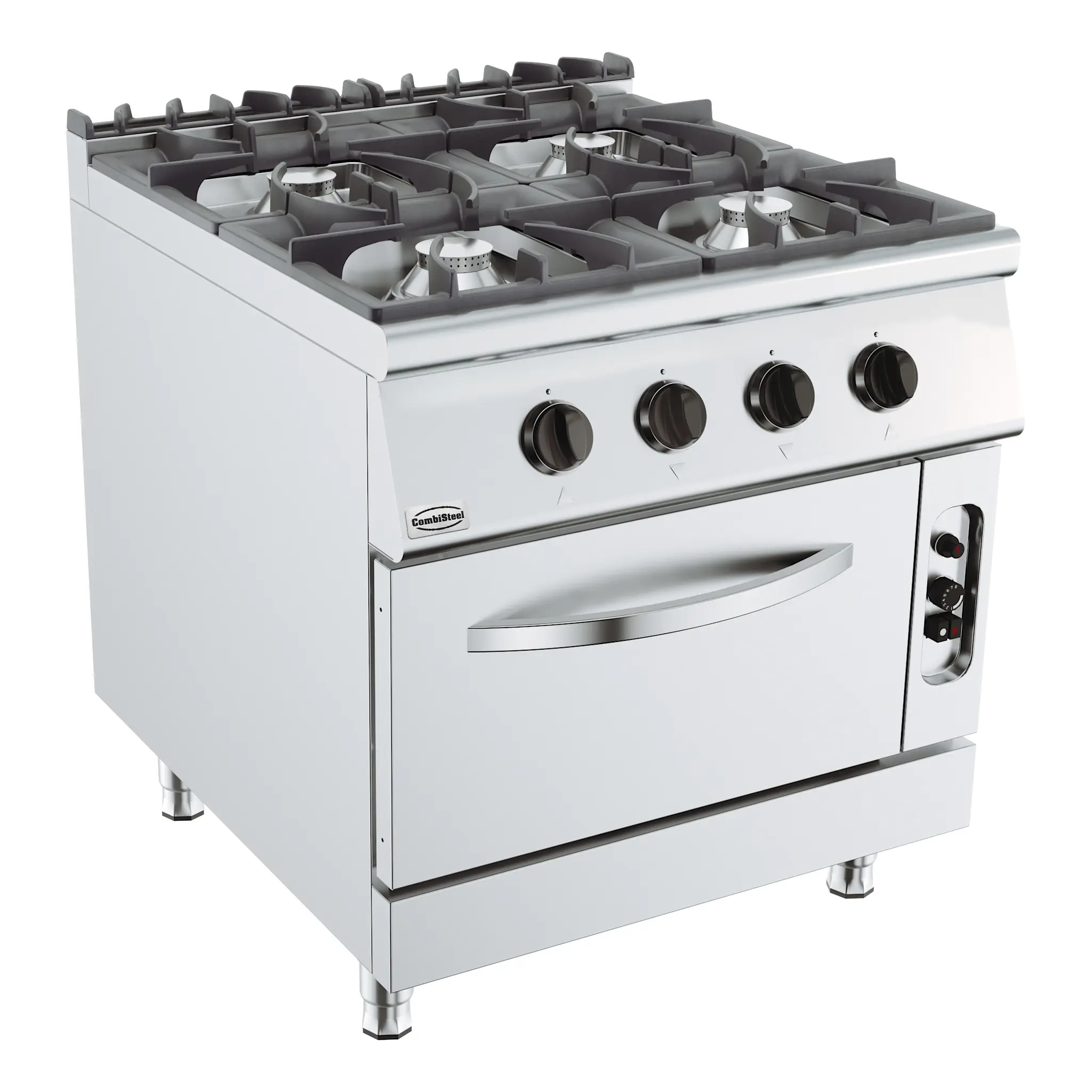 Fourneau à gaz 4 brûleurs avec four à gaz - 40.0 kW