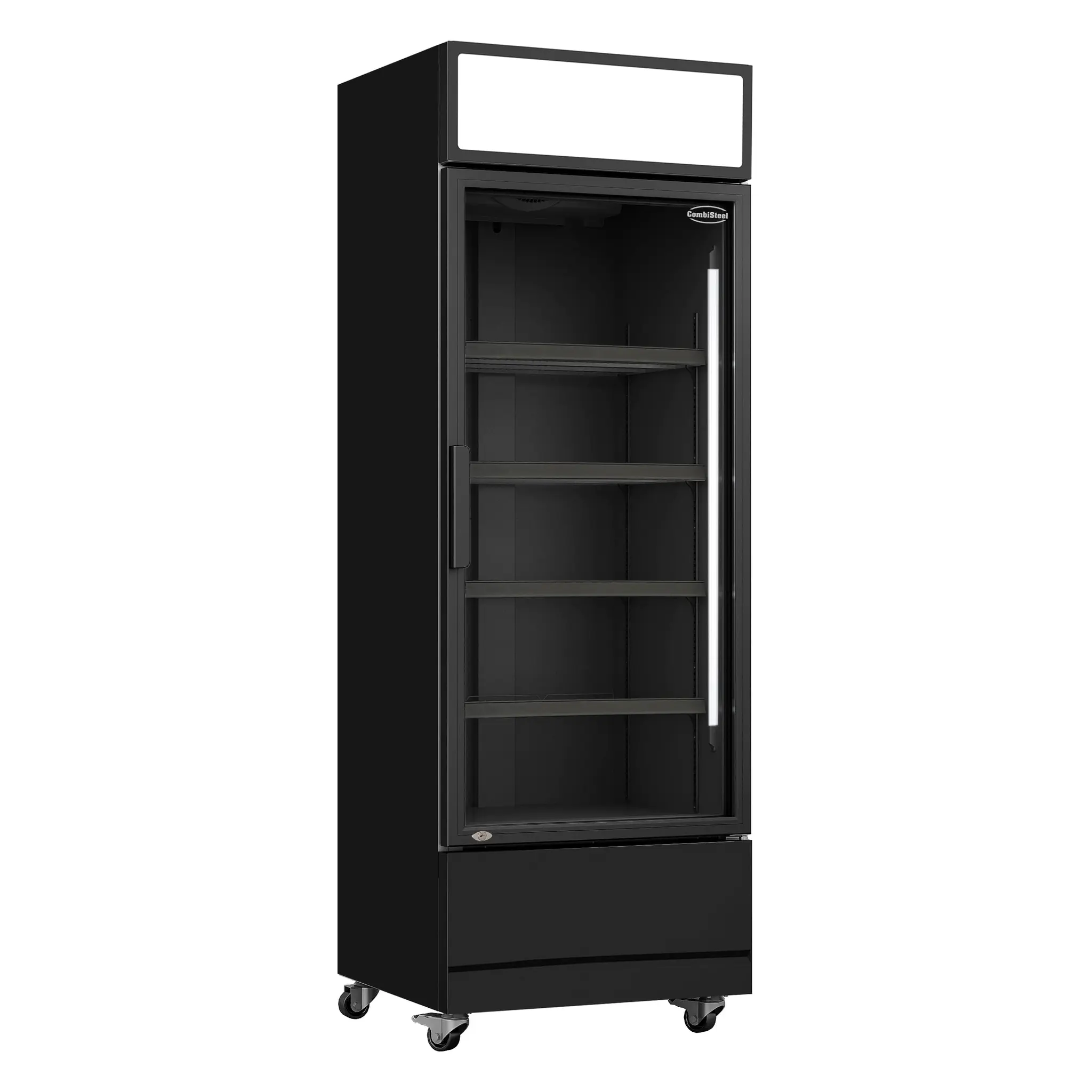 Armoire froide positive porte en verre fcu-370 bl