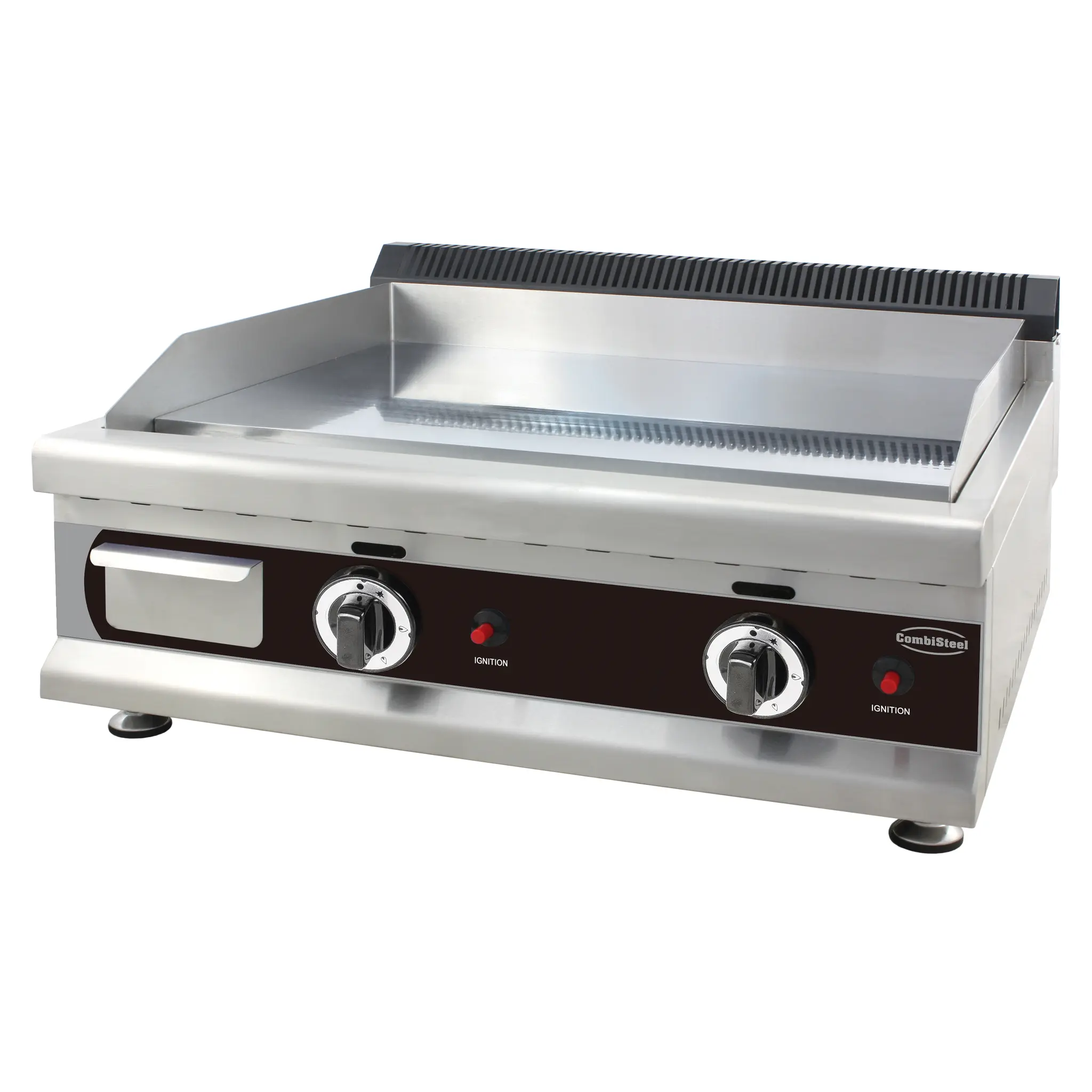 Plancha à gaz chrome 800 - 800 x 575 mm - 6.0 kW