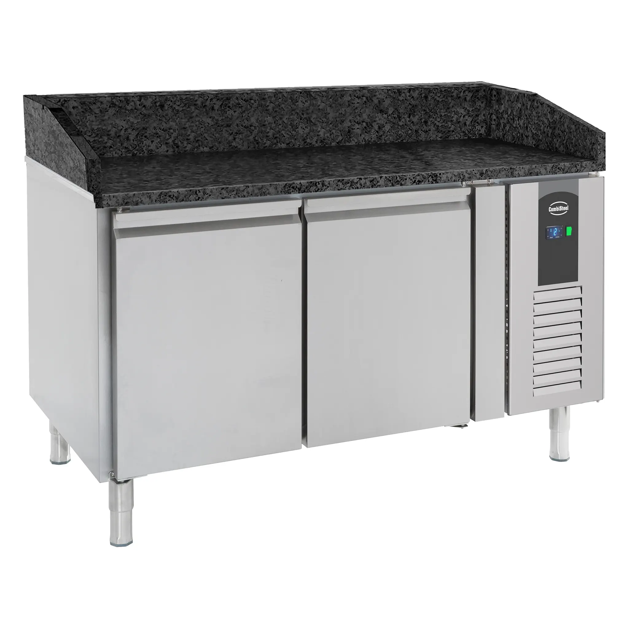 Table à pizzas 2 portes granit noir